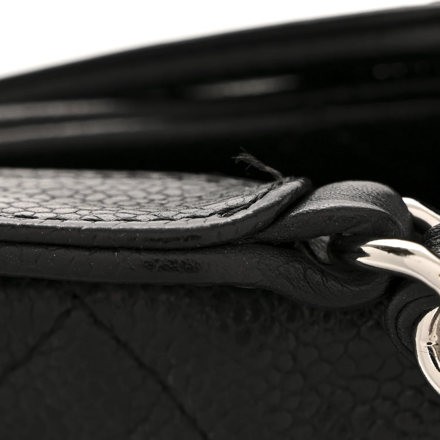 Caviar Quilted Shopping Tote Black - Image 15