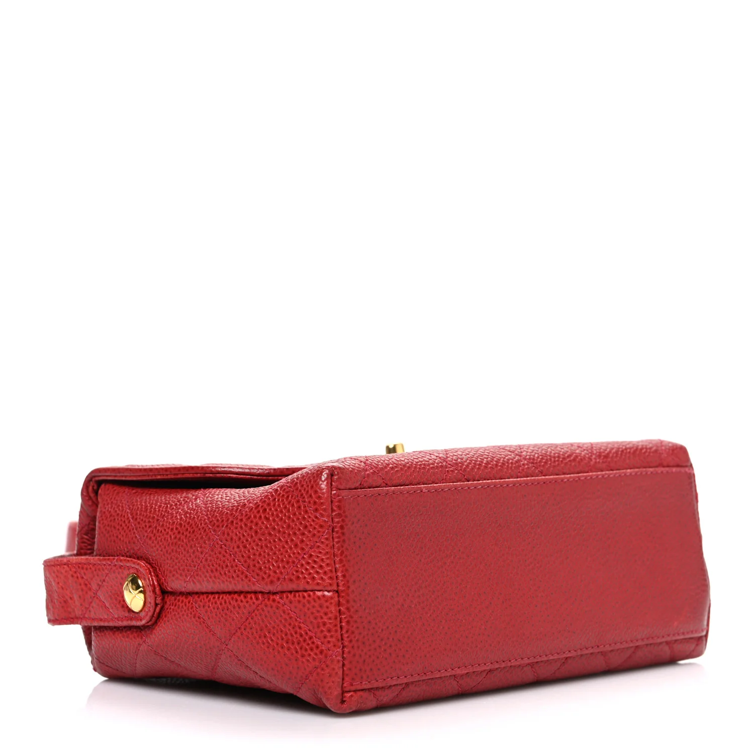Caviar Quilted Shoulder Bag Red - Image 4