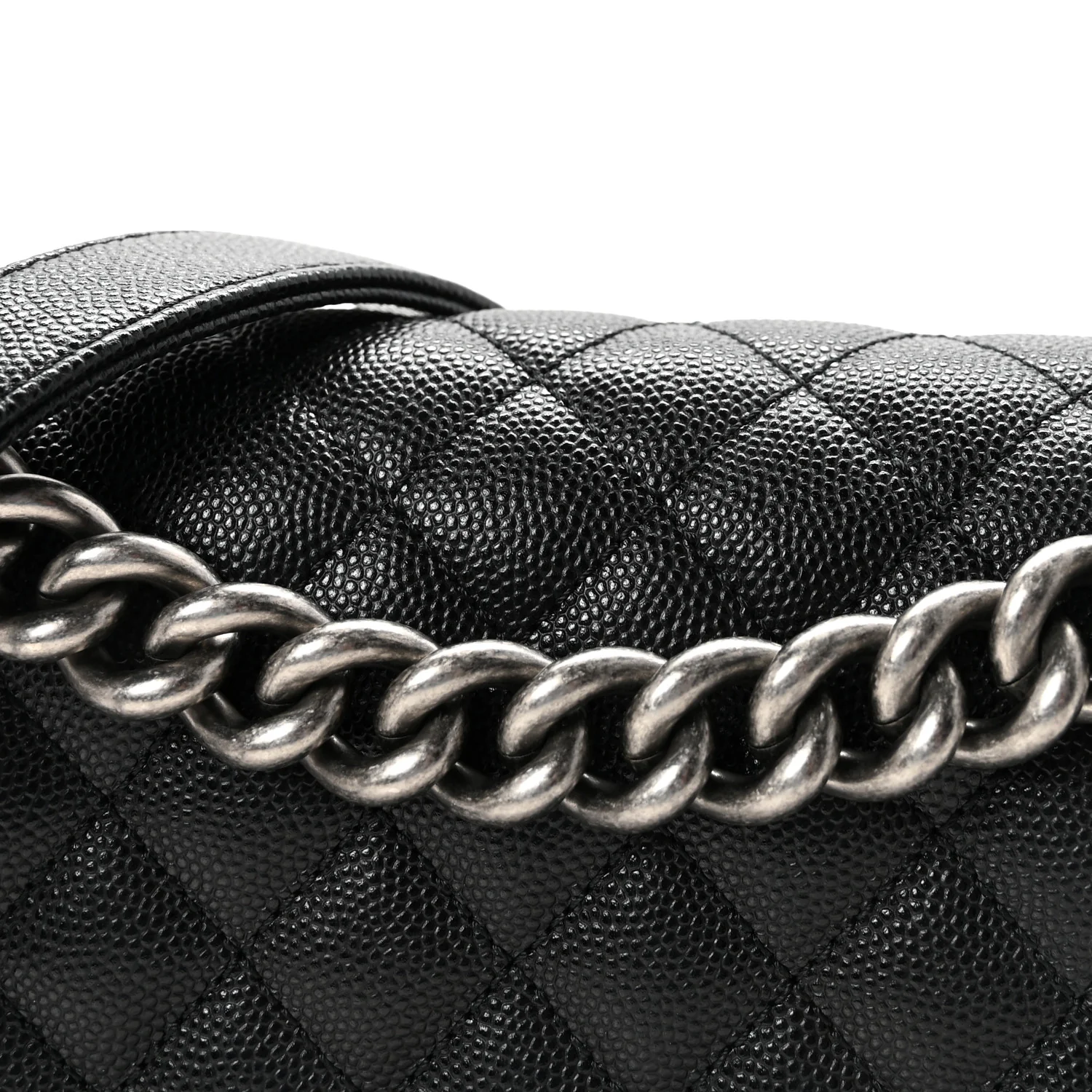 Caviar Quilted Small Boy Flap Black - Image 8
