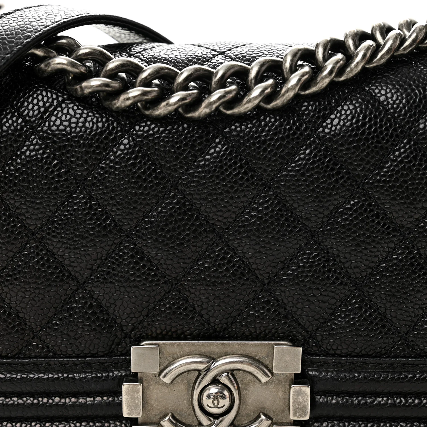 Caviar Quilted Small Boy Flap Black - Image 8