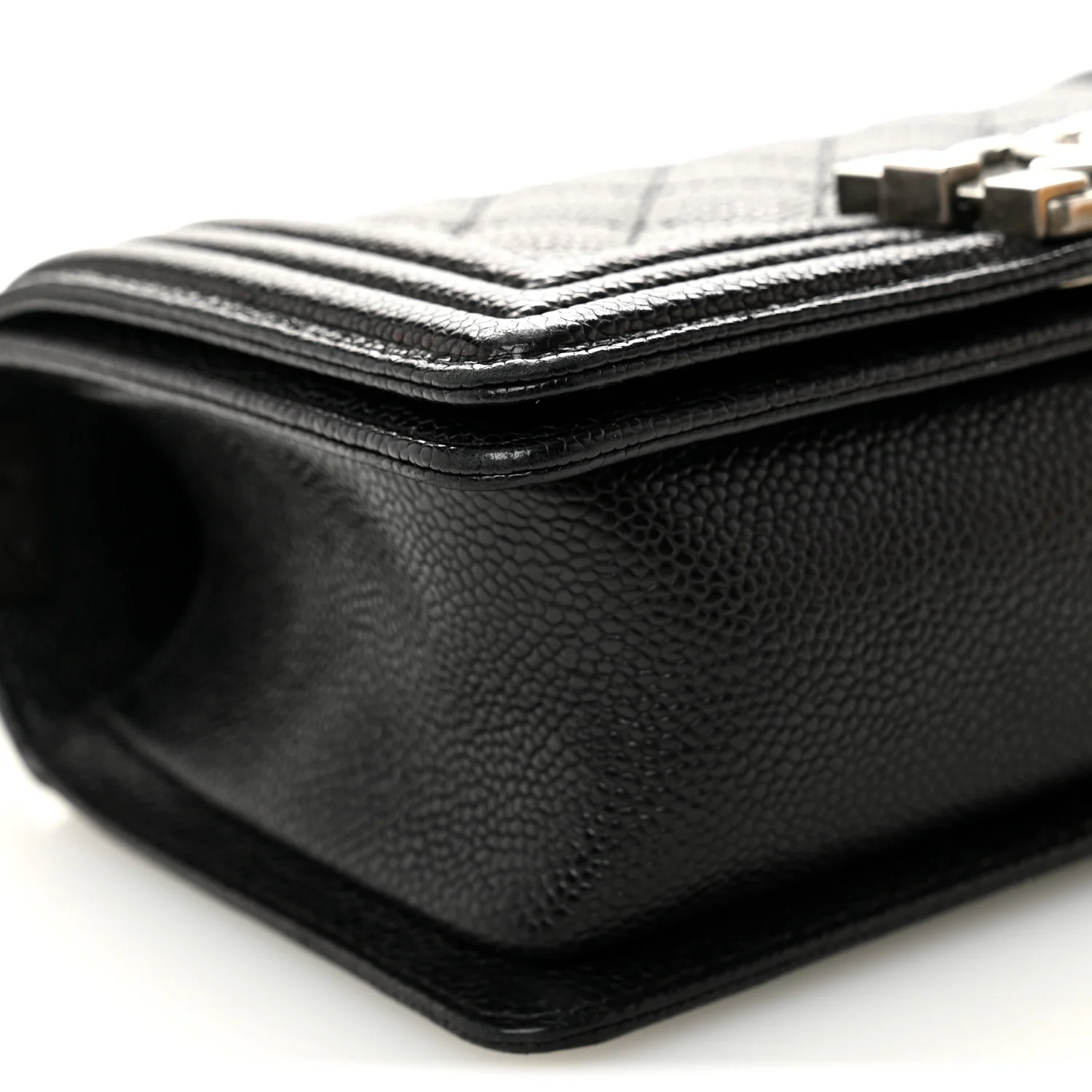 Caviar Quilted Small Boy Flap Black - Image 9