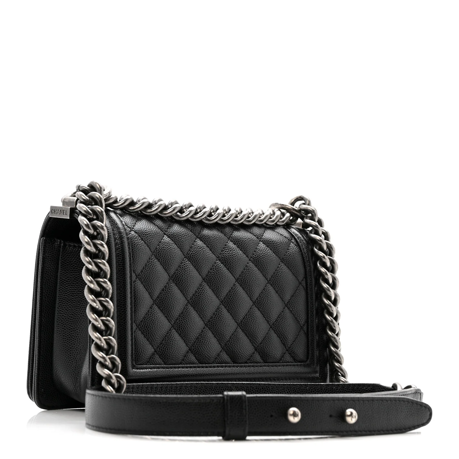 Caviar Quilted Small Boy Flap Black - Image 3