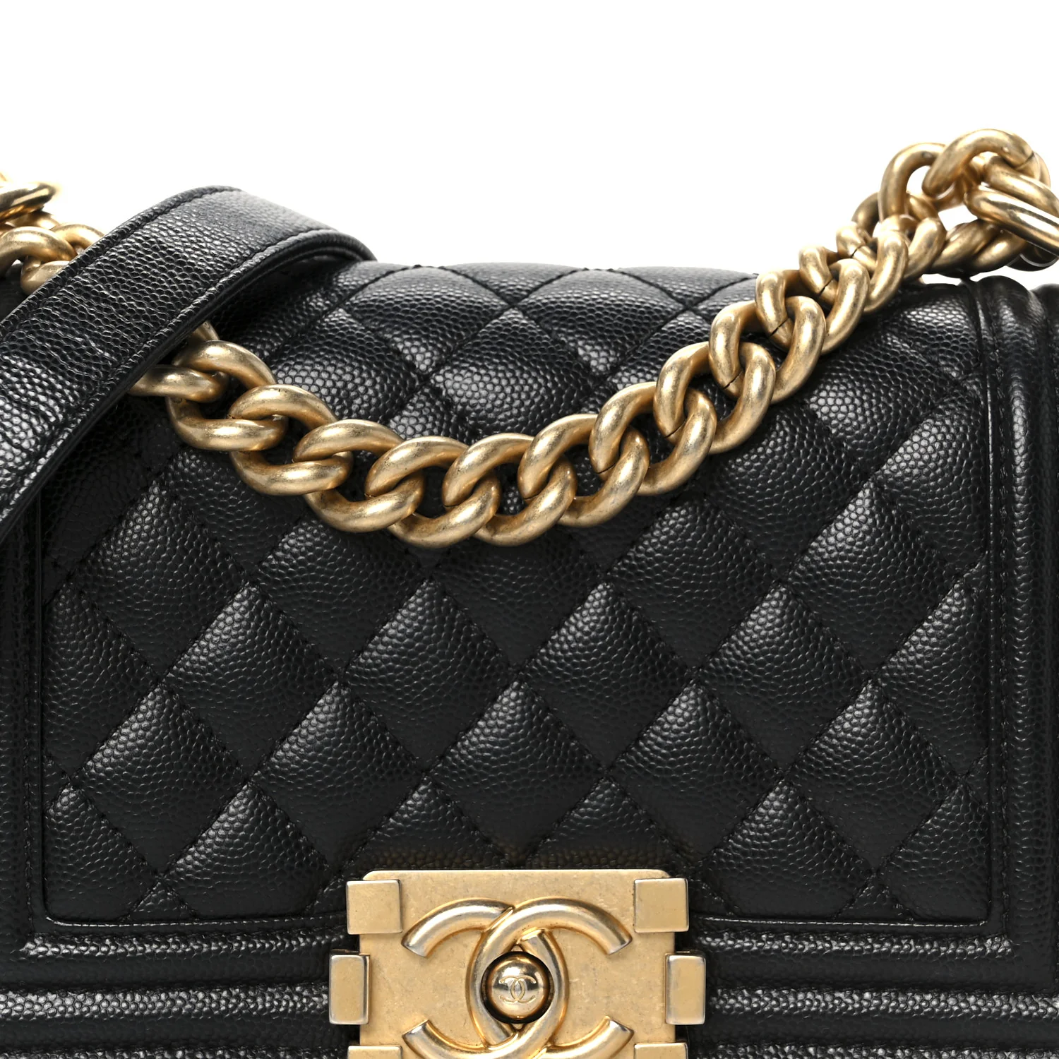 Caviar Quilted Small Boy Flap Black - Image 8