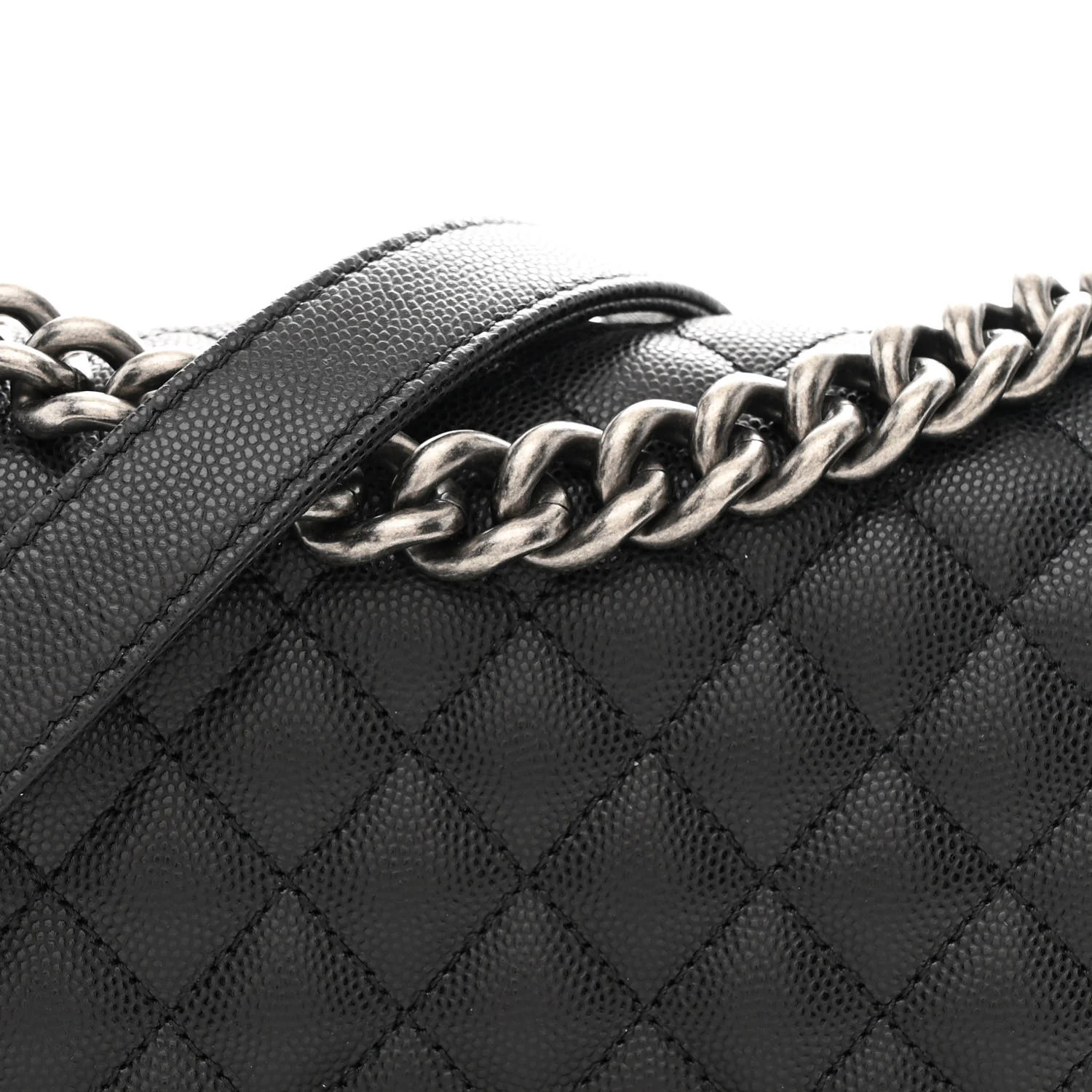 Caviar Quilted Small Boy Flap Black - Image 8
