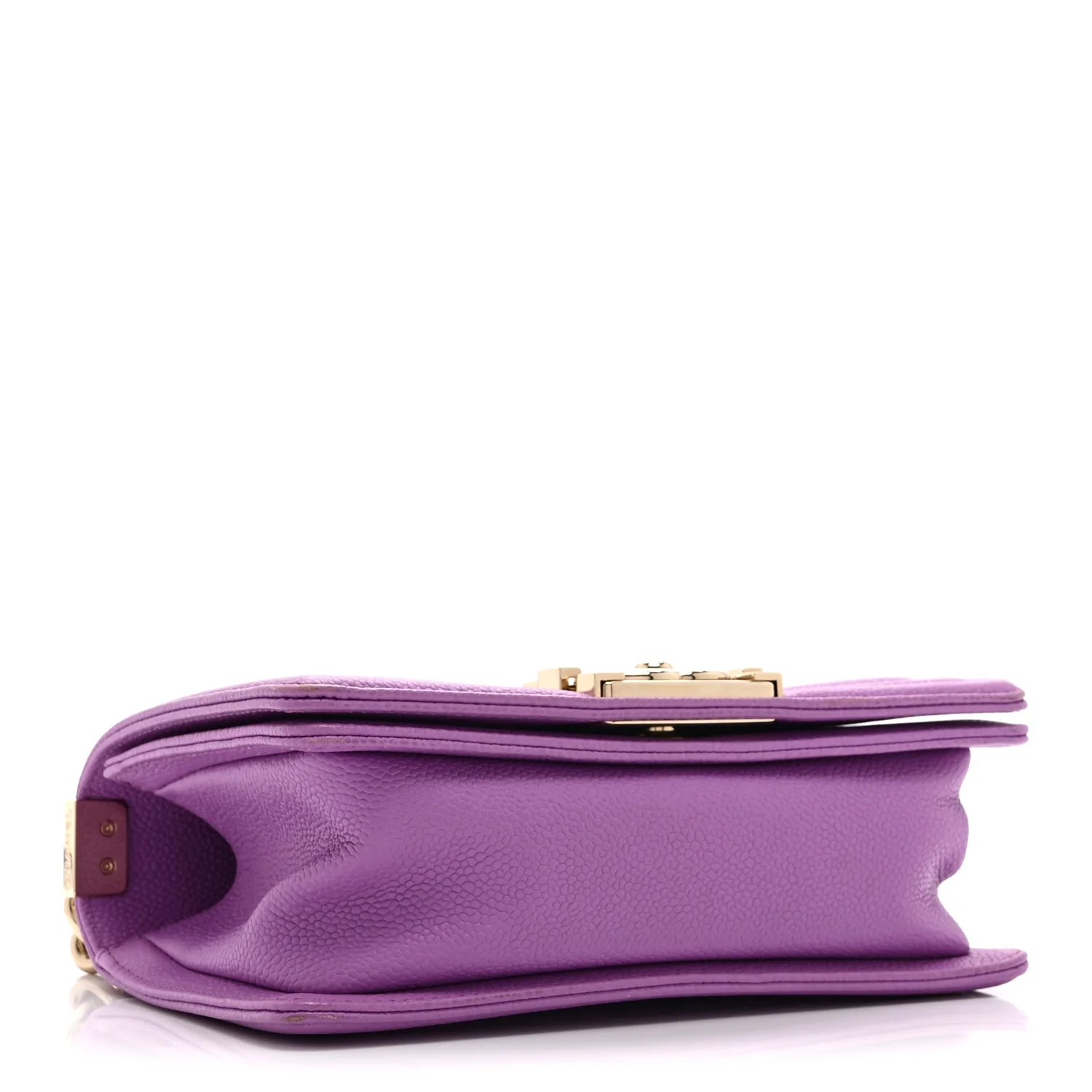 Caviar Quilted Small Boy Flap Purple - Image 4