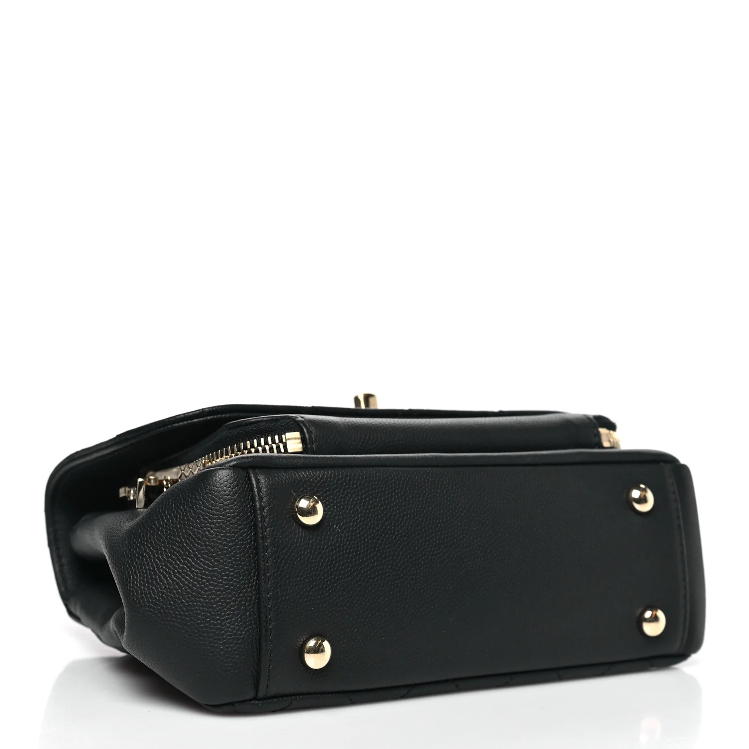 Caviar Quilted Small Business Affinity Flap Black - Image 4