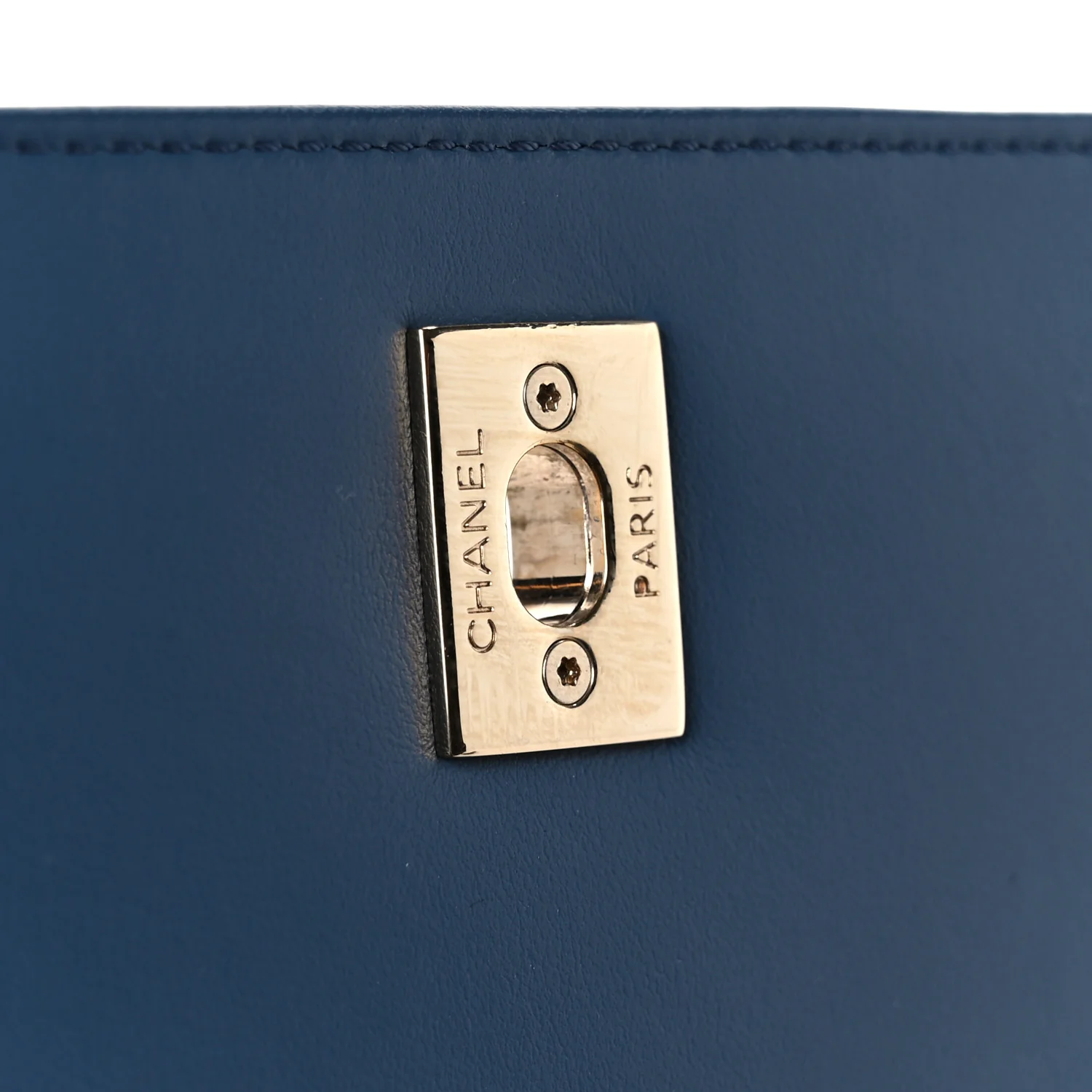 Caviar Quilted Small Business Affinity Flap Blue - Image 7