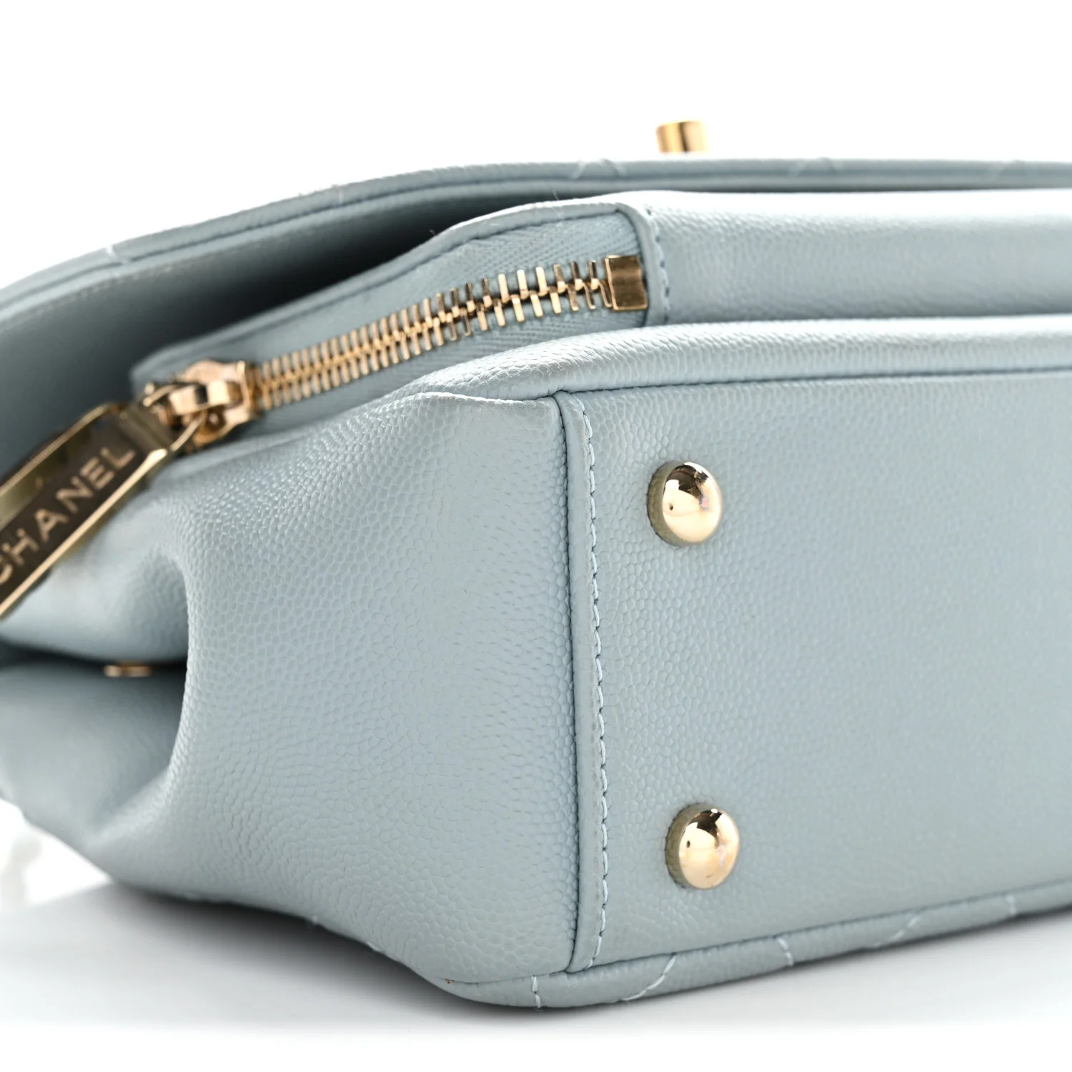 Caviar Quilted Small Business Affinity Flap Light Blue - Image 23