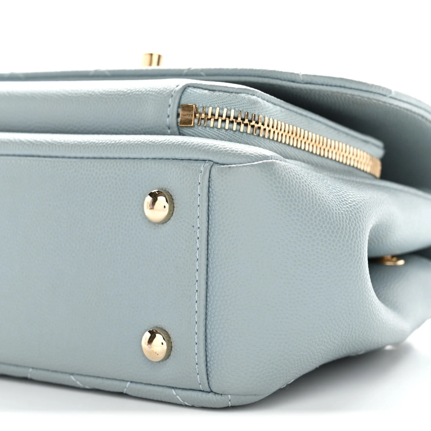 Caviar Quilted Small Business Affinity Flap Light Blue - Image 28