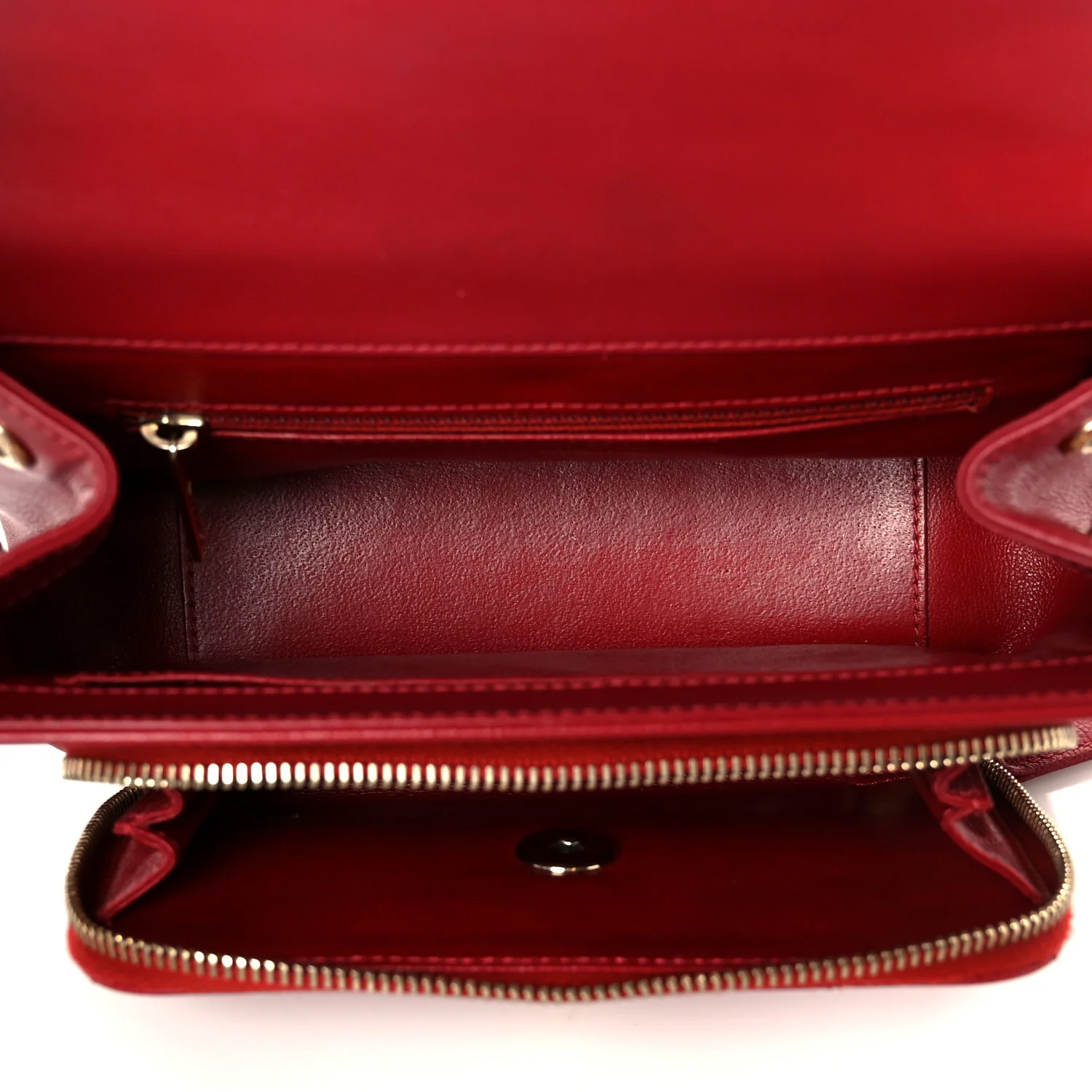 Caviar Quilted Small Business Affinity Flap Red - Image 5
