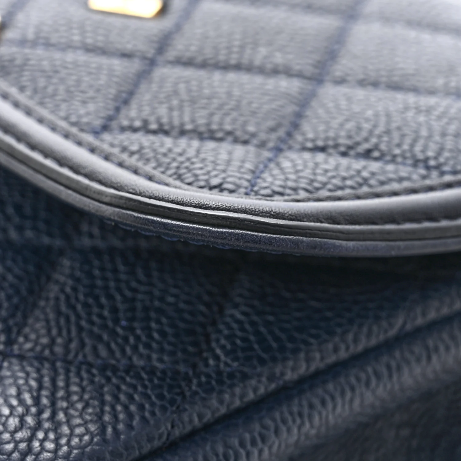 Caviar Quilted Small CC Filigree Flap Navy - Image 13
