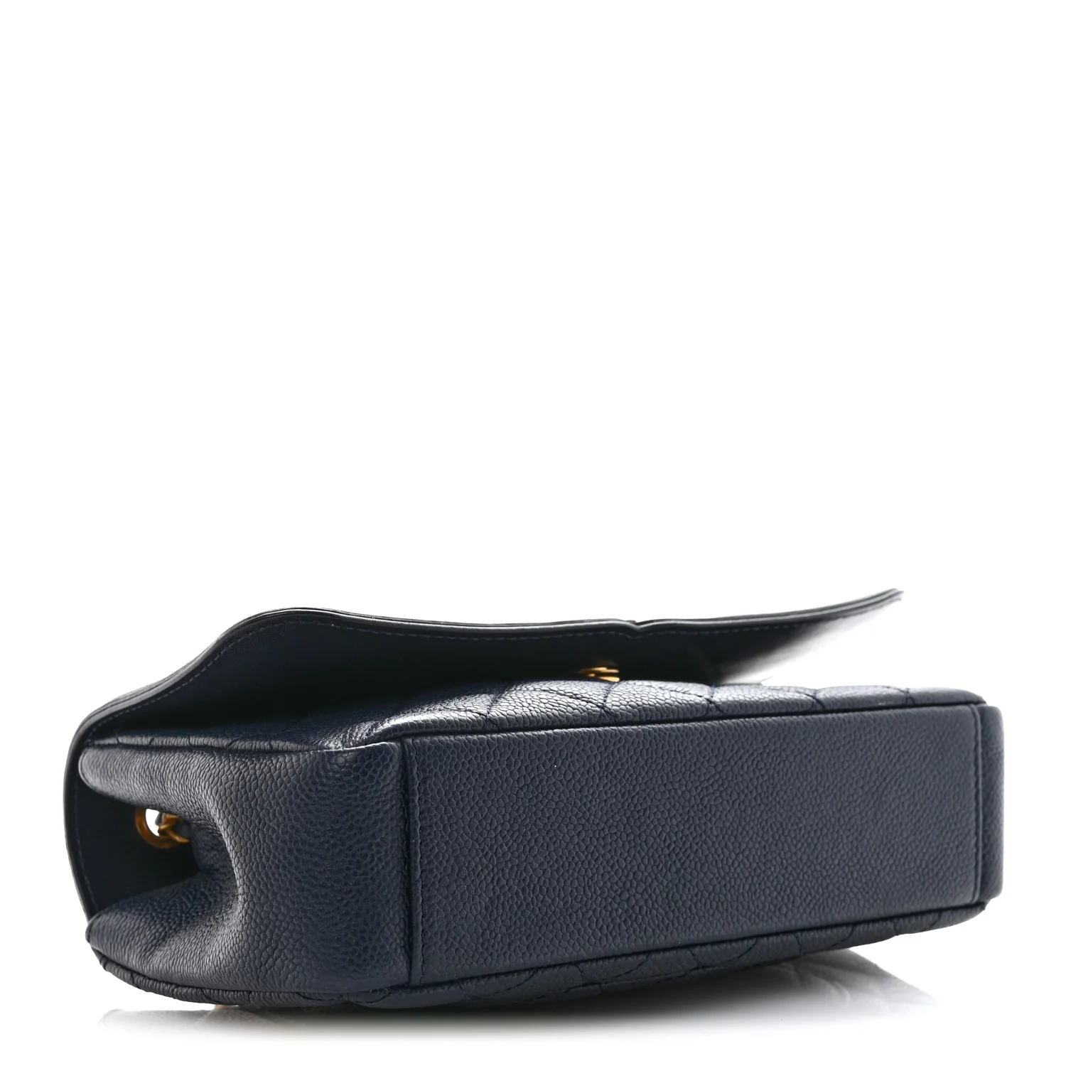 Caviar Quilted Small CC Filigree Flap Navy - Image 4