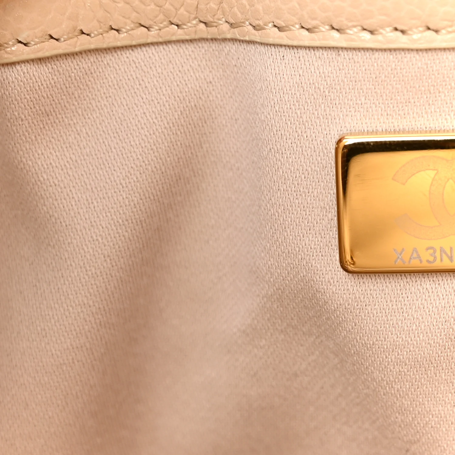 Caviar Quilted Small Chanel 25 Handbag Beige - Image 7