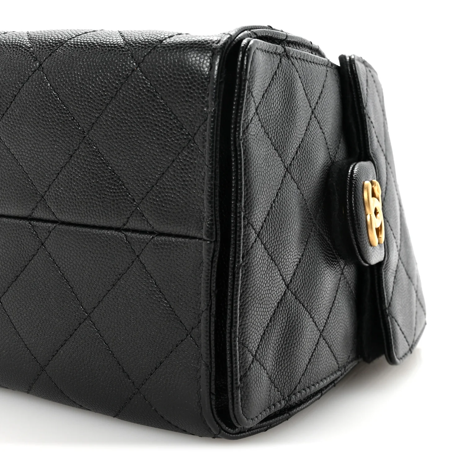 Caviar Quilted Small Chanel 25 Handbag Black - Image 10