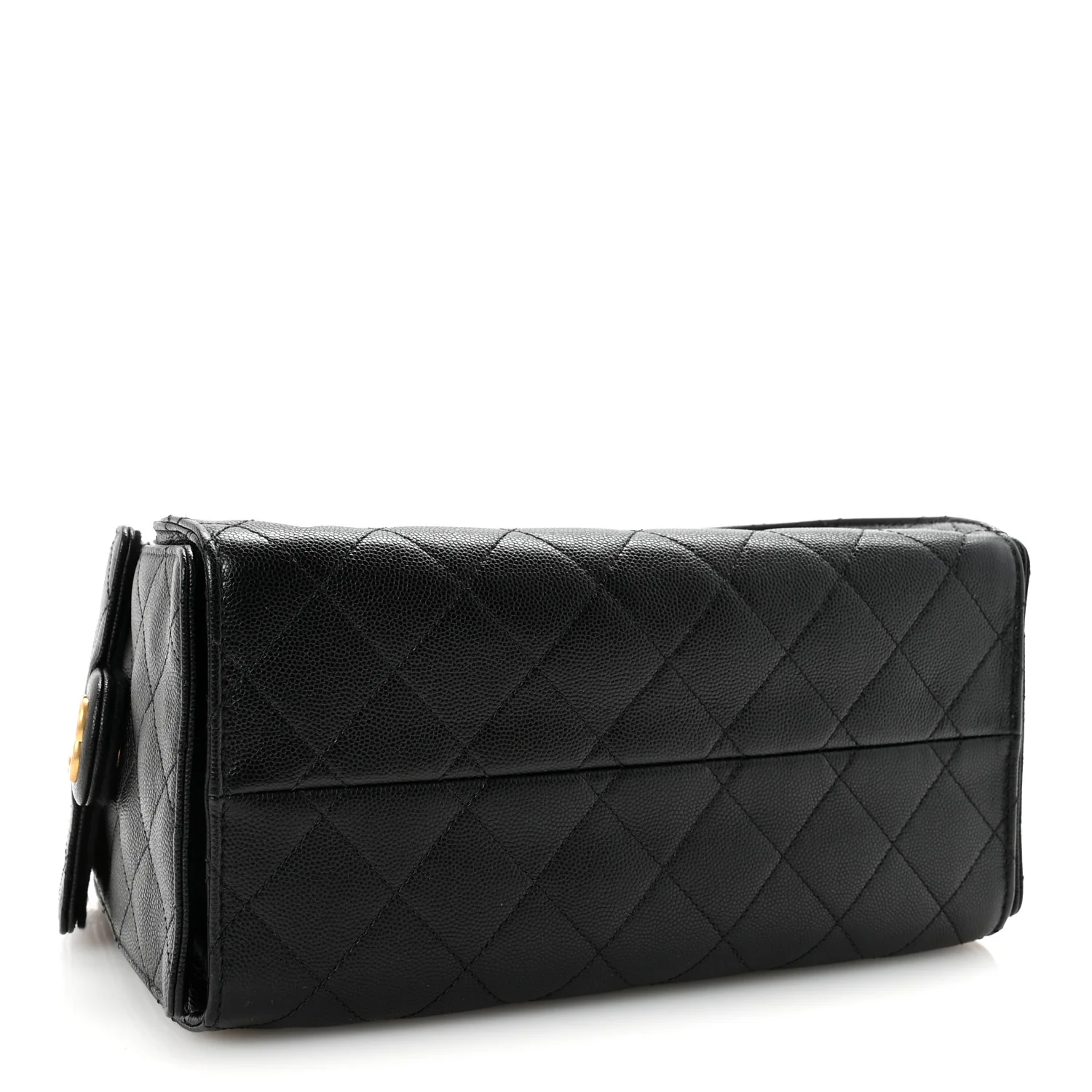 Caviar Quilted Small Chanel 25 Handbag Black - Image 4