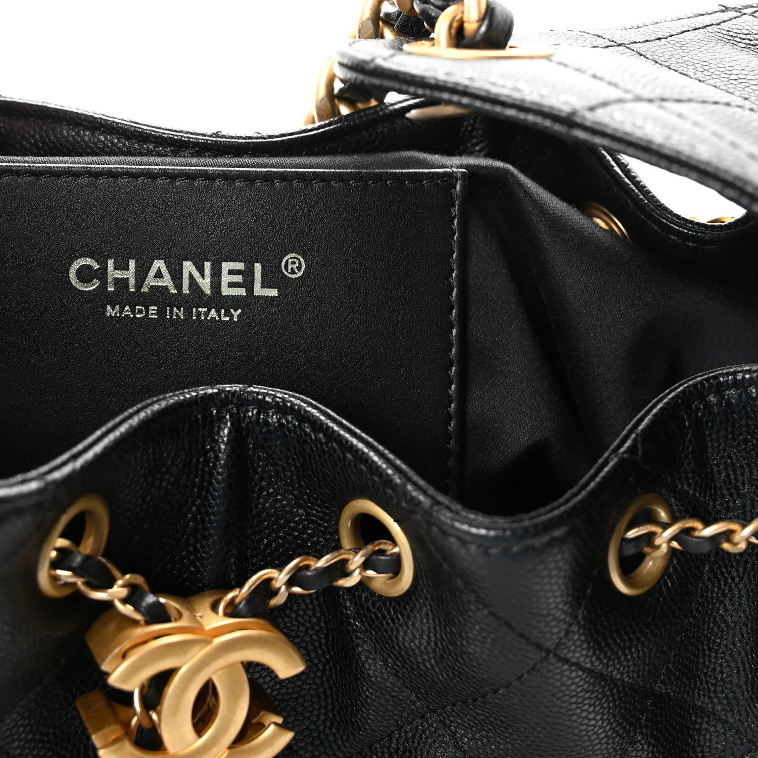 Caviar Quilted Small Chanel 25 Handbag Black - Image 6