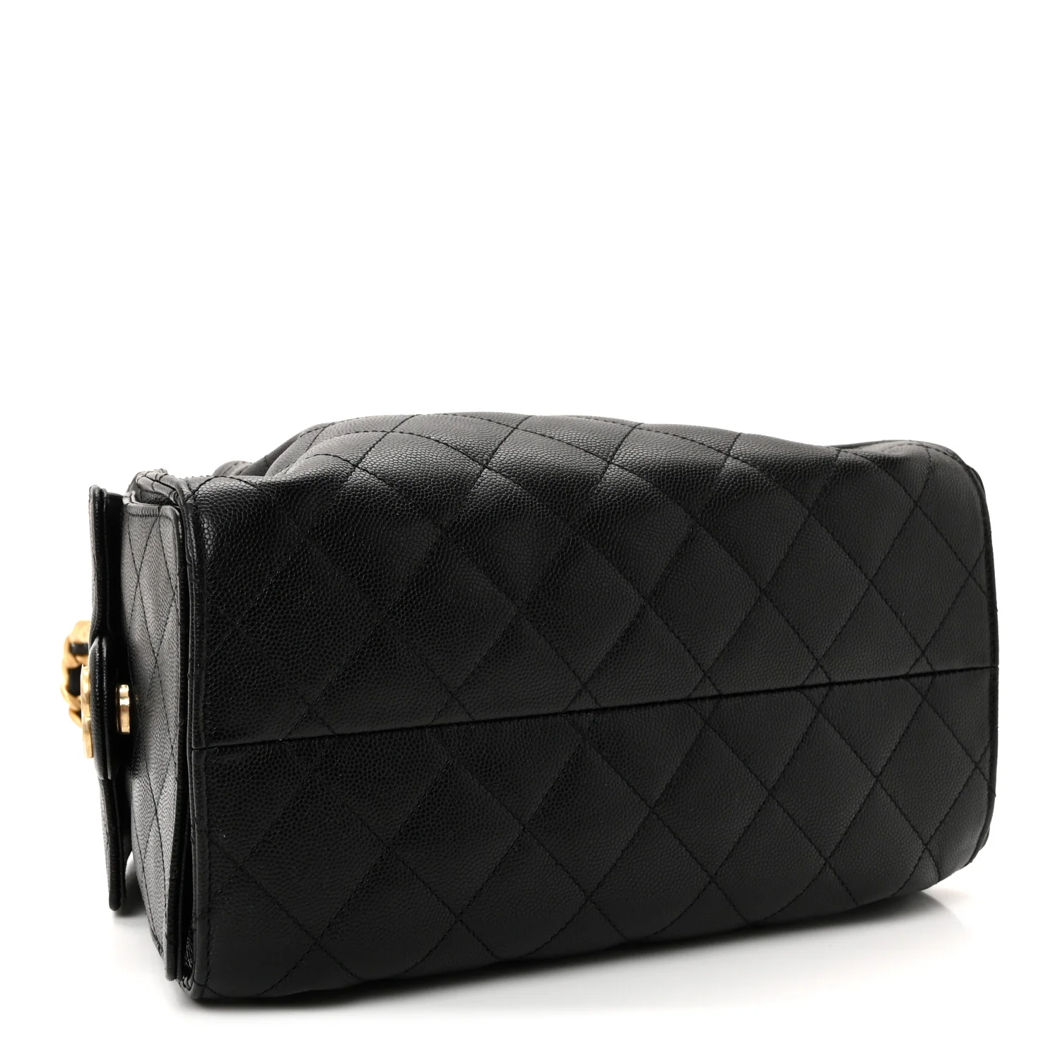 Caviar Quilted Small Chanel 25 Handbag Black - Image 4