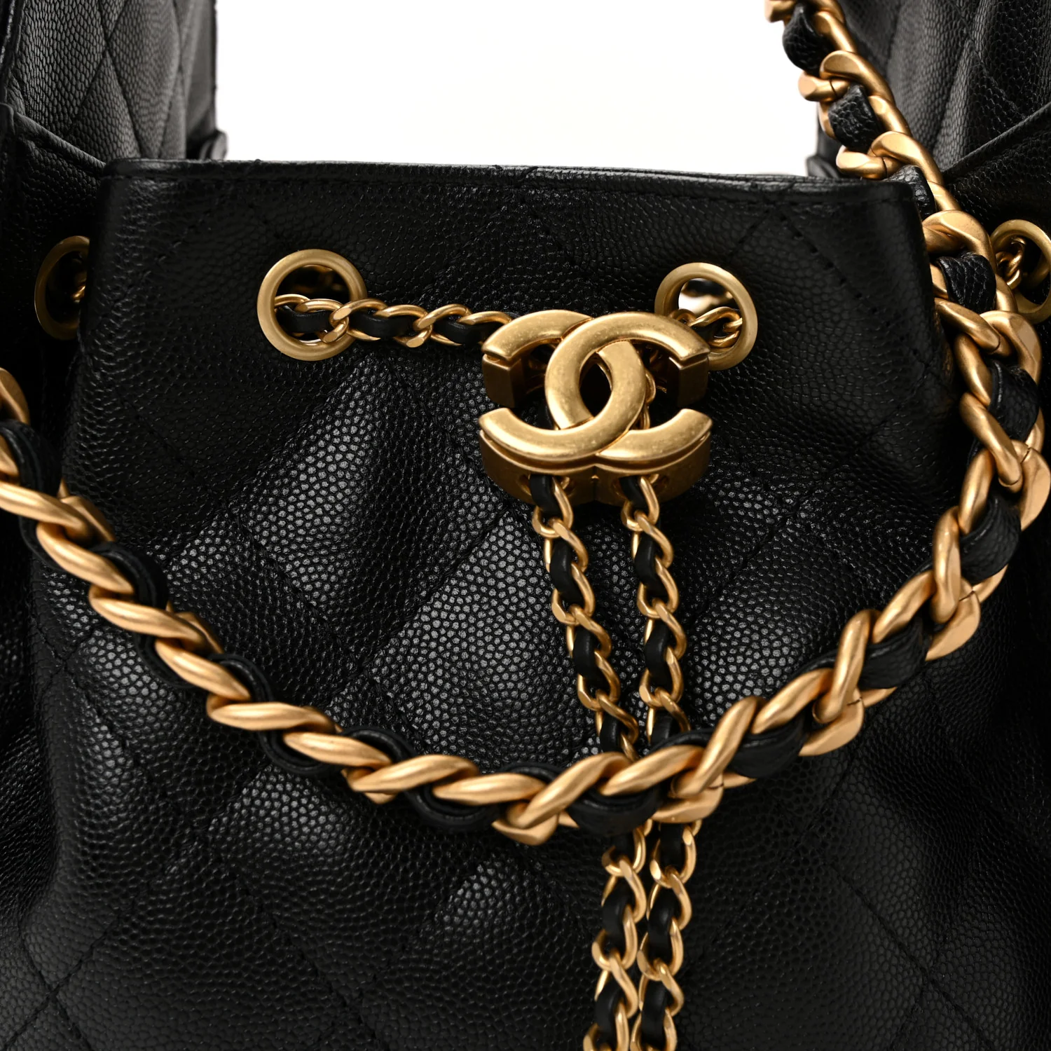 Caviar Quilted Small Chanel 25 Handbag Black - Image 8
