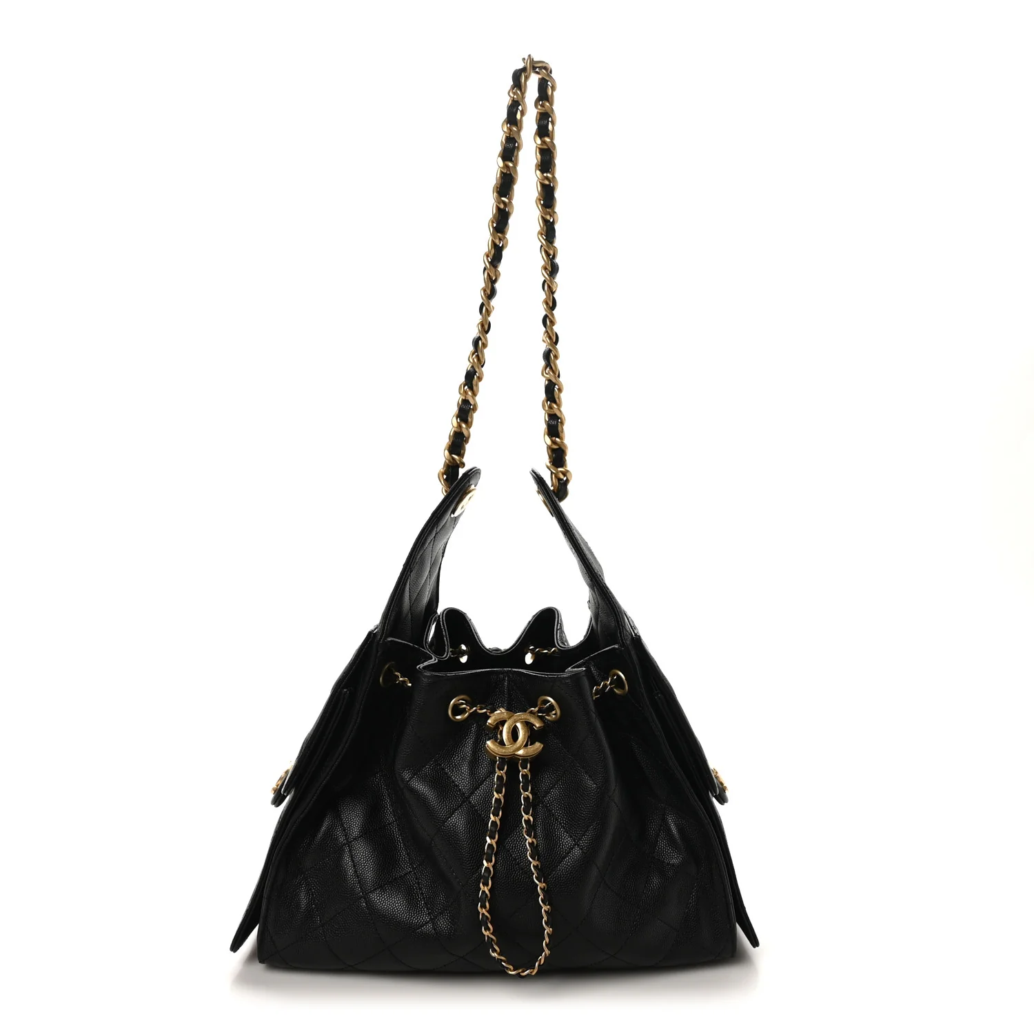 Caviar Quilted Small Chanel 25 Handbag Black