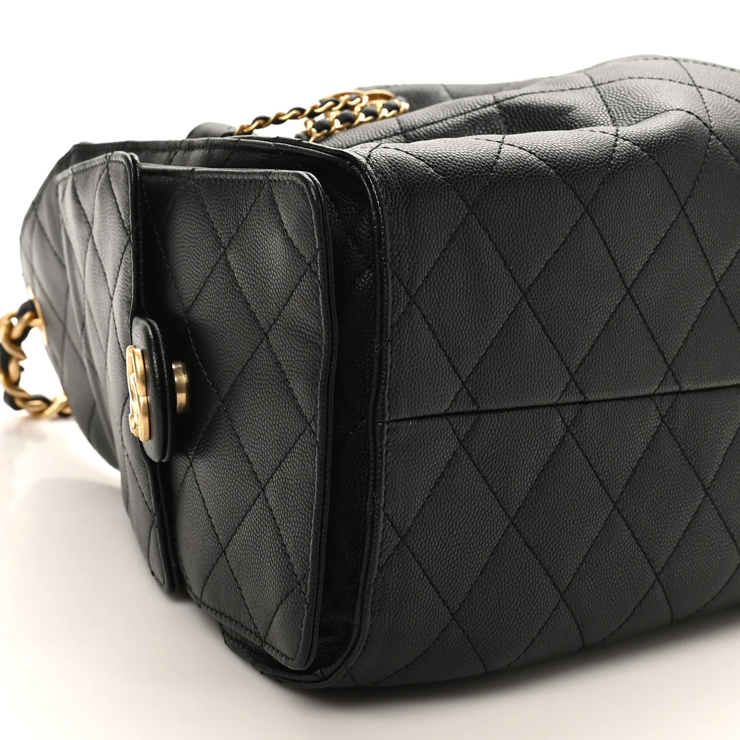 Caviar Quilted Small Chanel 25 Handbag Black - Image 10