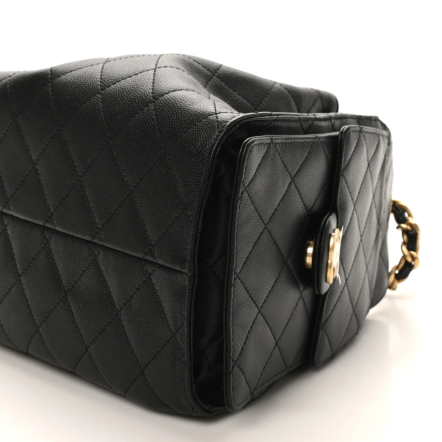 Caviar Quilted Small Chanel 25 Handbag Black - Image 11