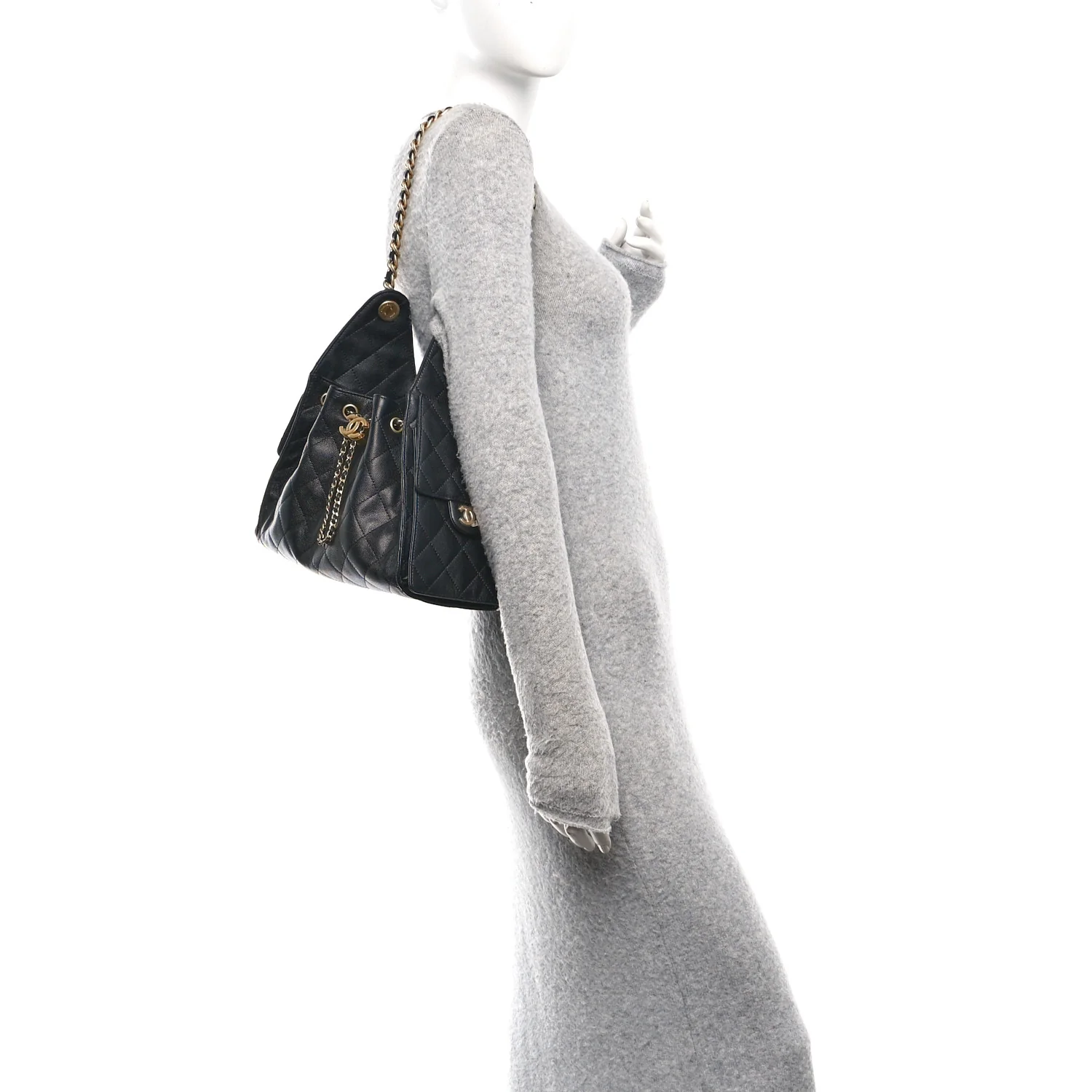 Caviar Quilted Small Chanel 25 Handbag Black - Image 2