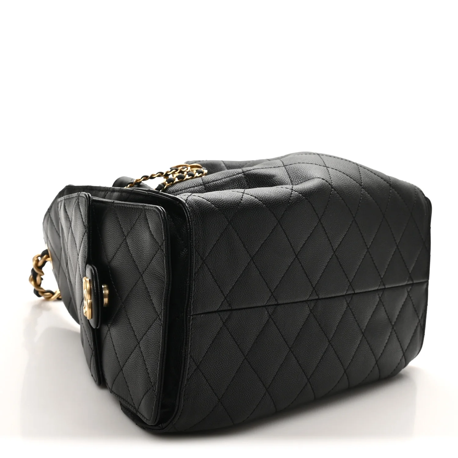 Caviar Quilted Small Chanel 25 Handbag Black - Image 4
