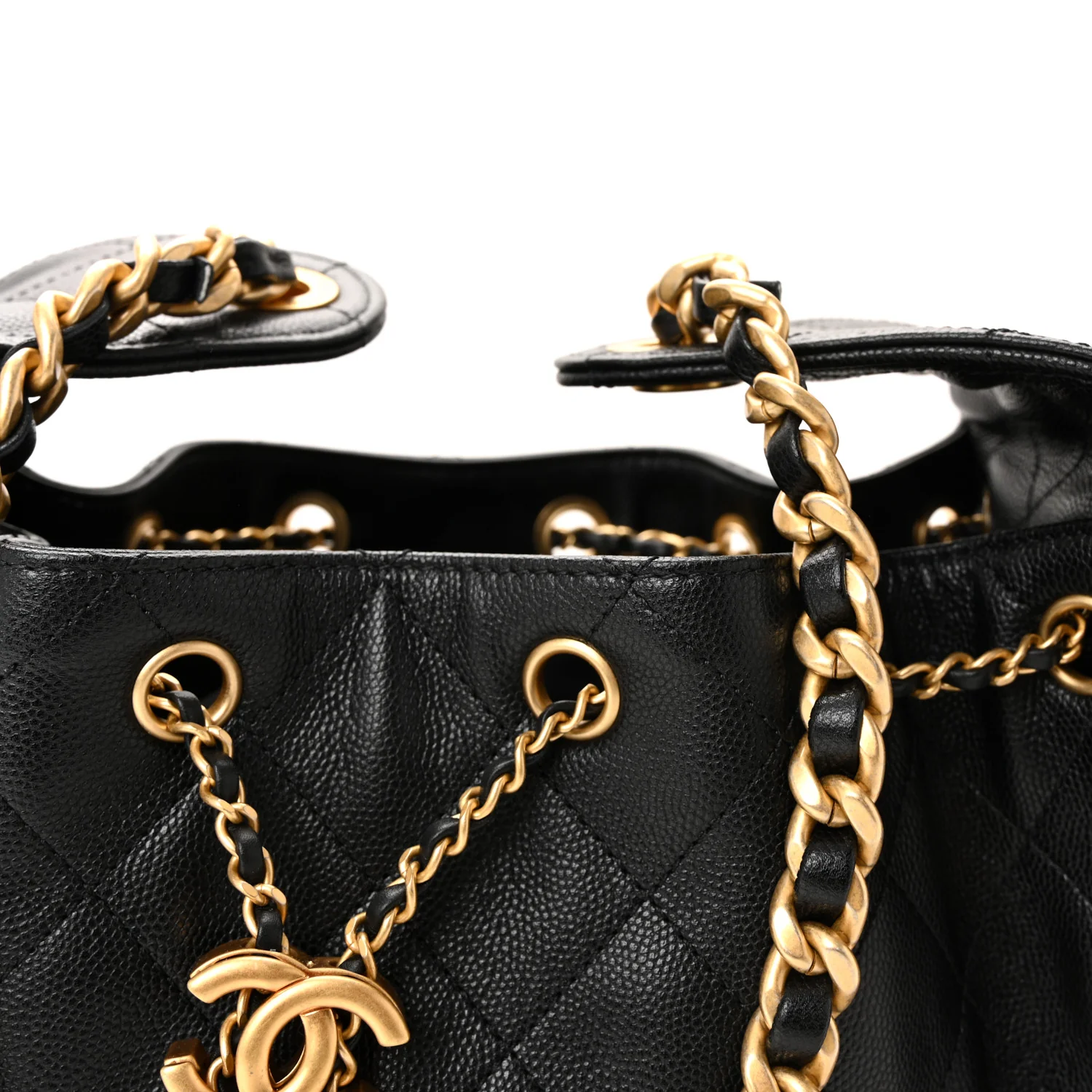 Caviar Quilted Small Chanel 25 Handbag Black - Image 13