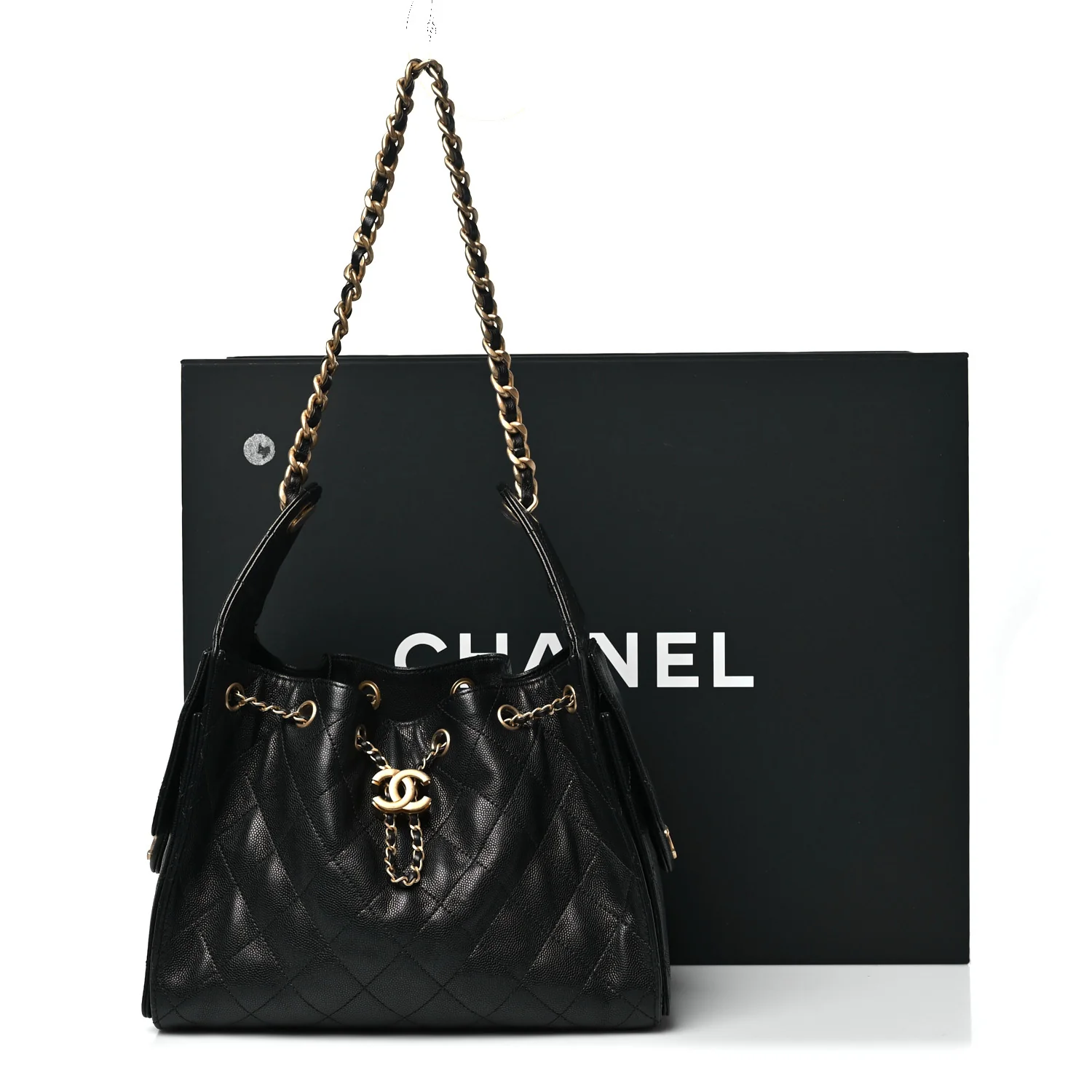 Caviar Quilted Small Chanel 25 Handbag Black - Image 11
