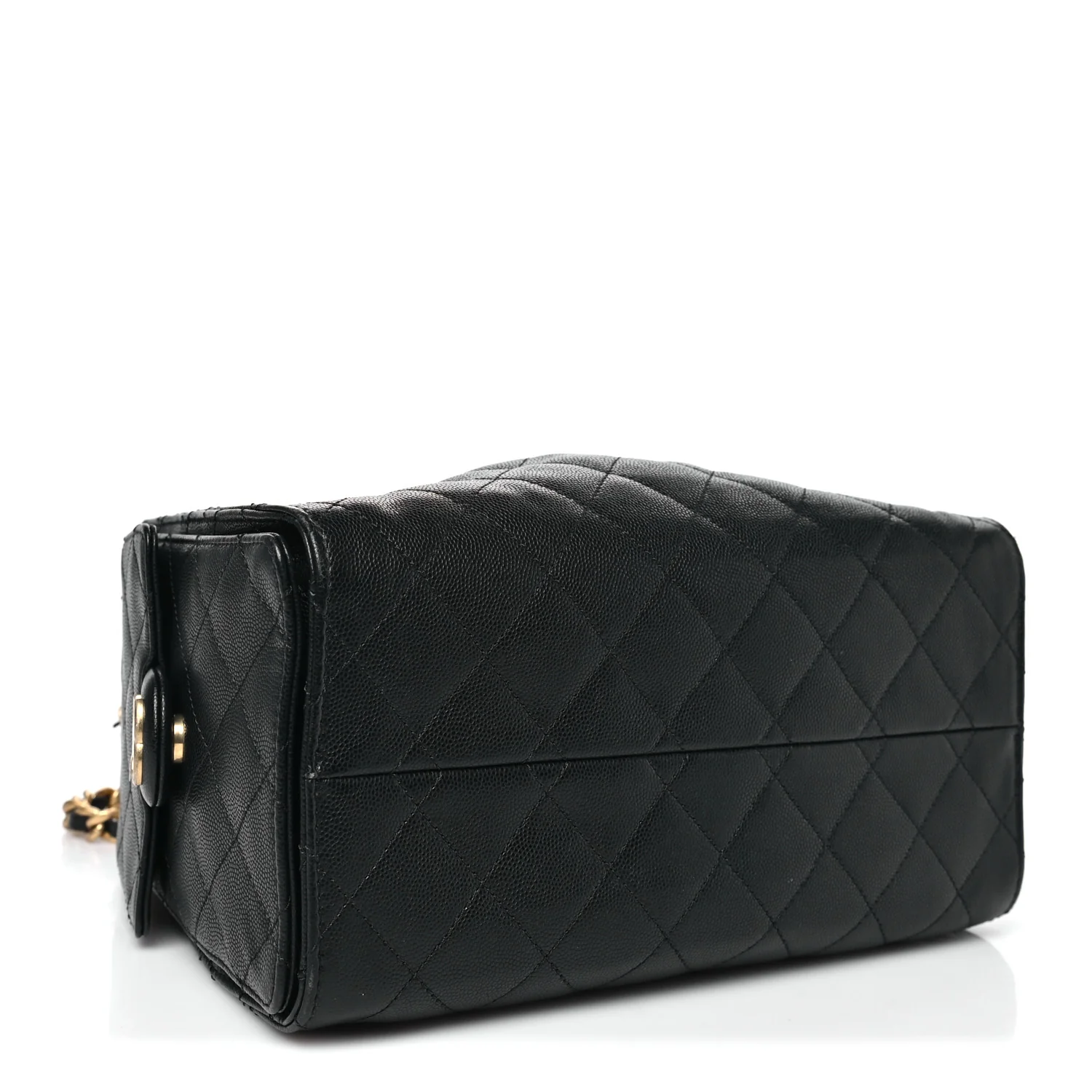 Caviar Quilted Small Chanel 25 Handbag Black - Image 4