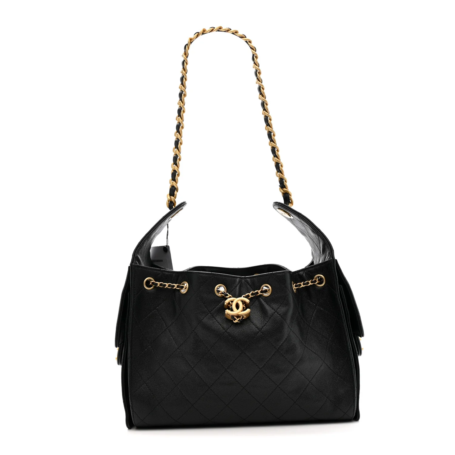 Caviar Quilted Small Chanel 25 Handbag Black