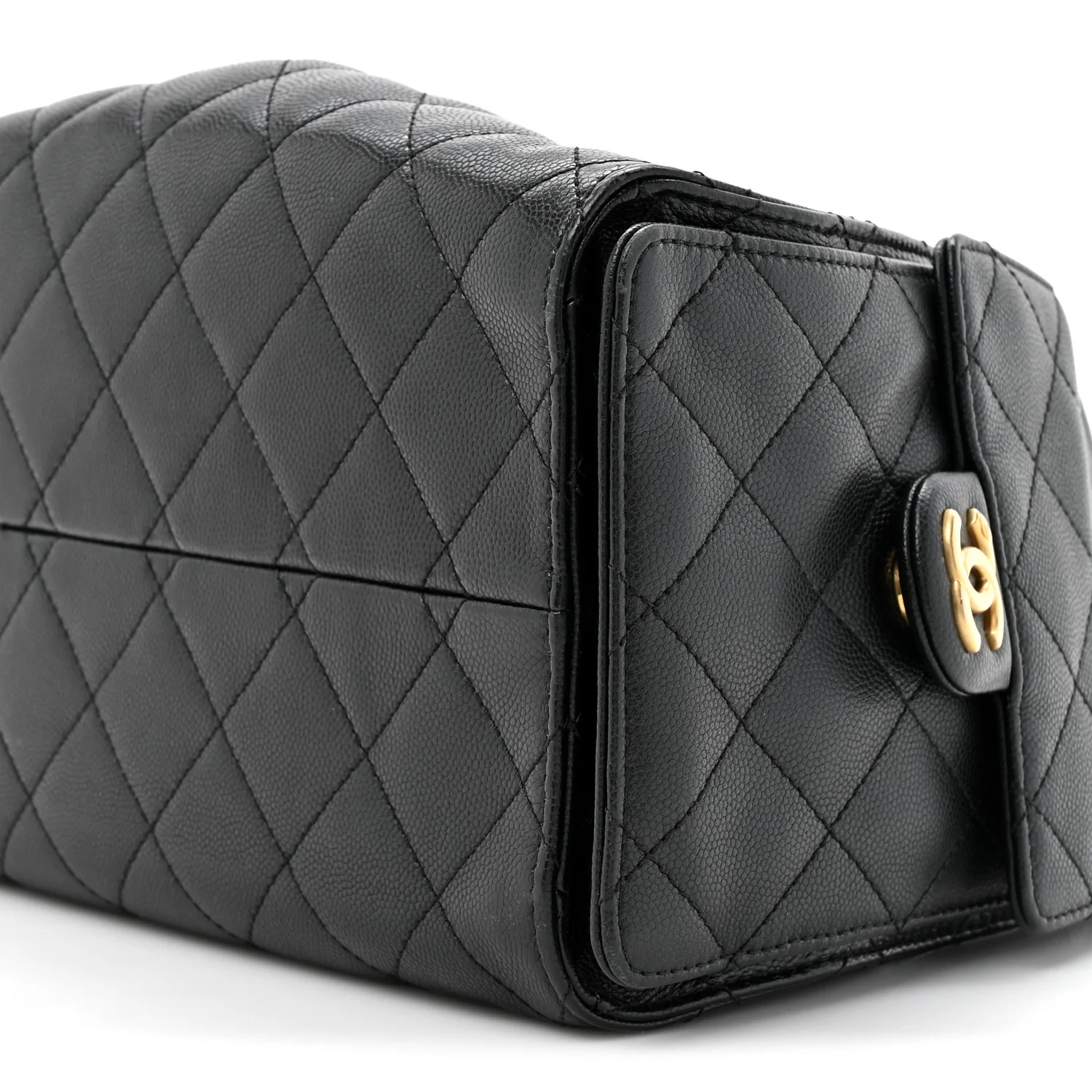 Caviar Quilted Small Chanel 25 Handbag Black - Image 9