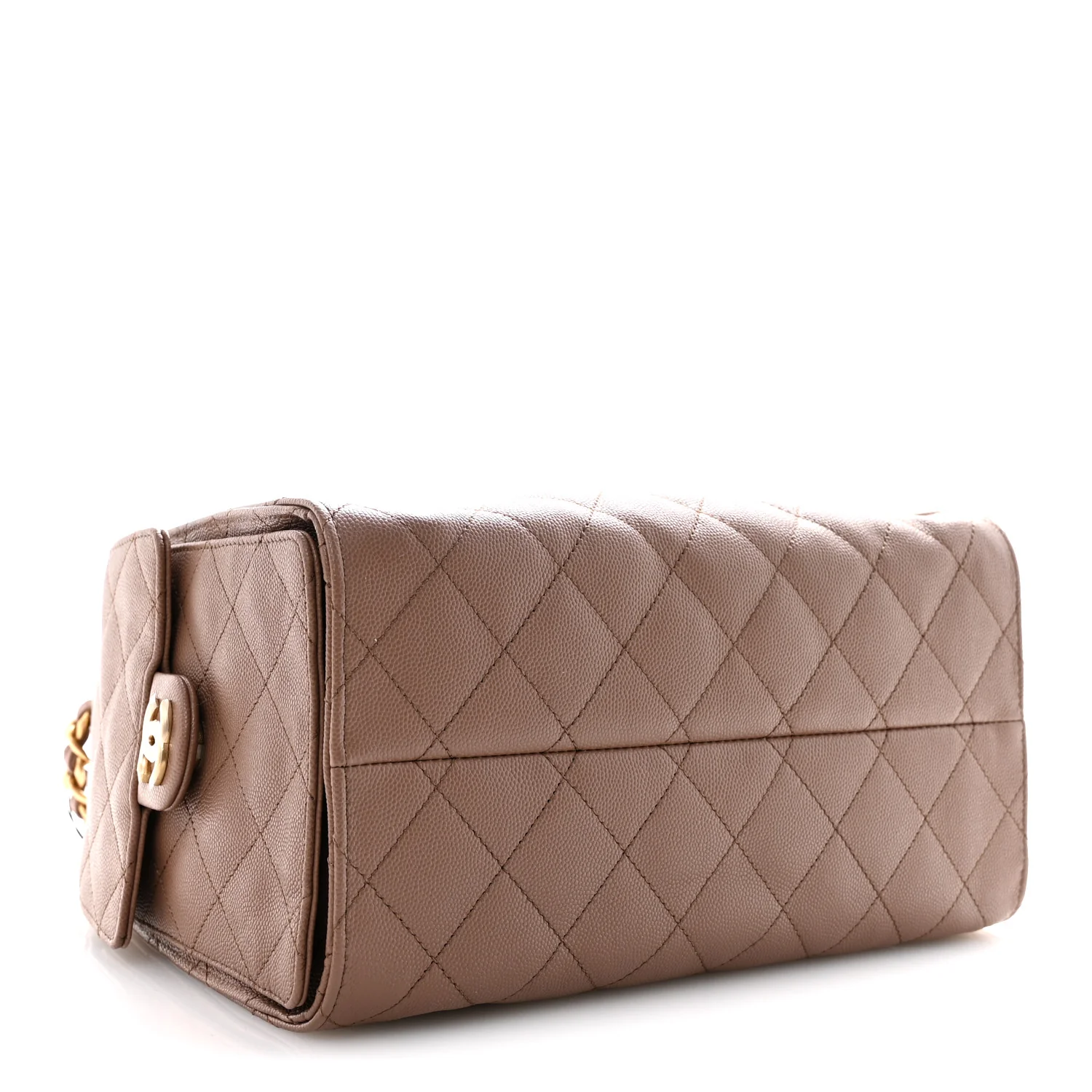 Caviar Quilted Small Chanel 25 Handbag Brown - Image 4