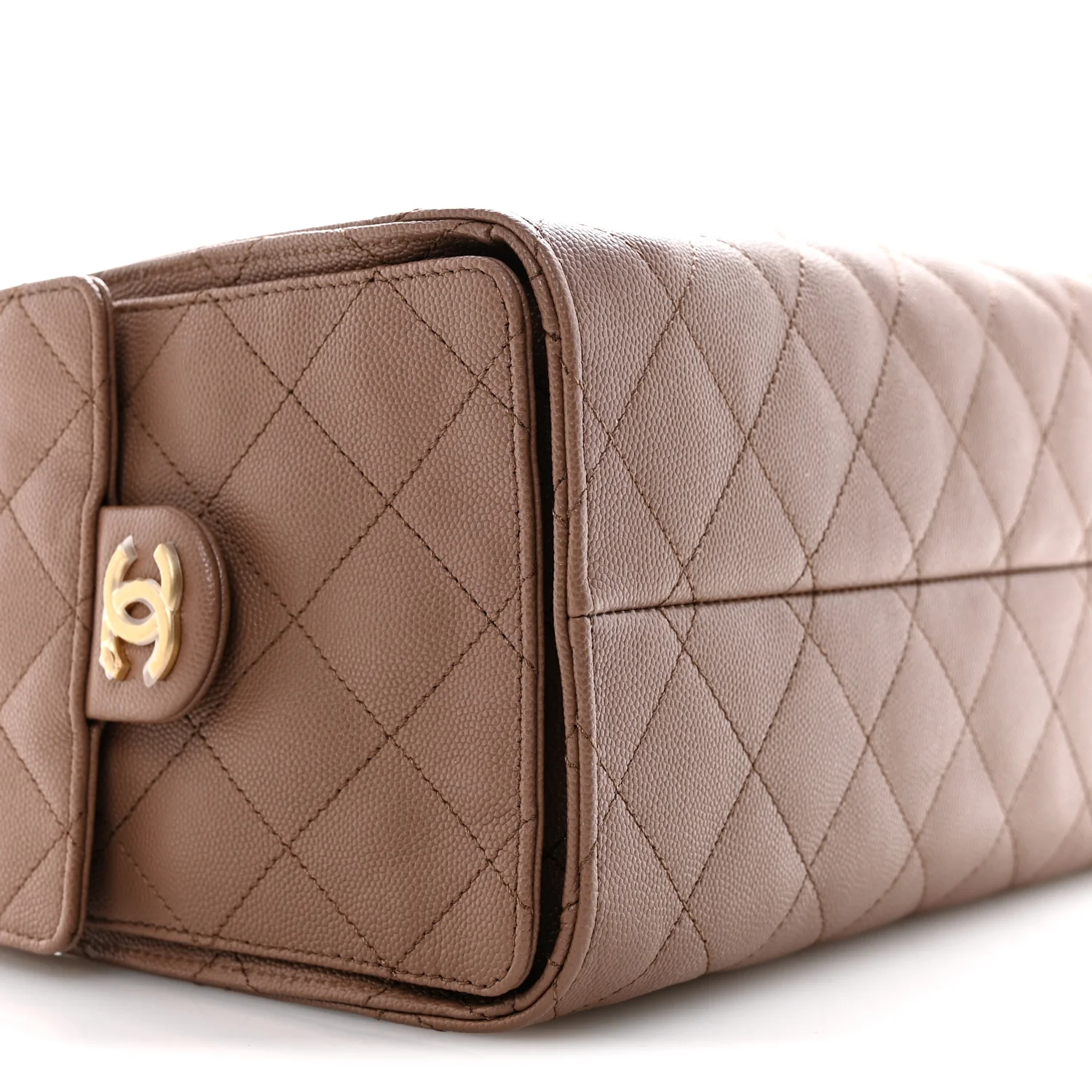 Caviar Quilted Small Chanel 25 Handbag Brown - Image 9