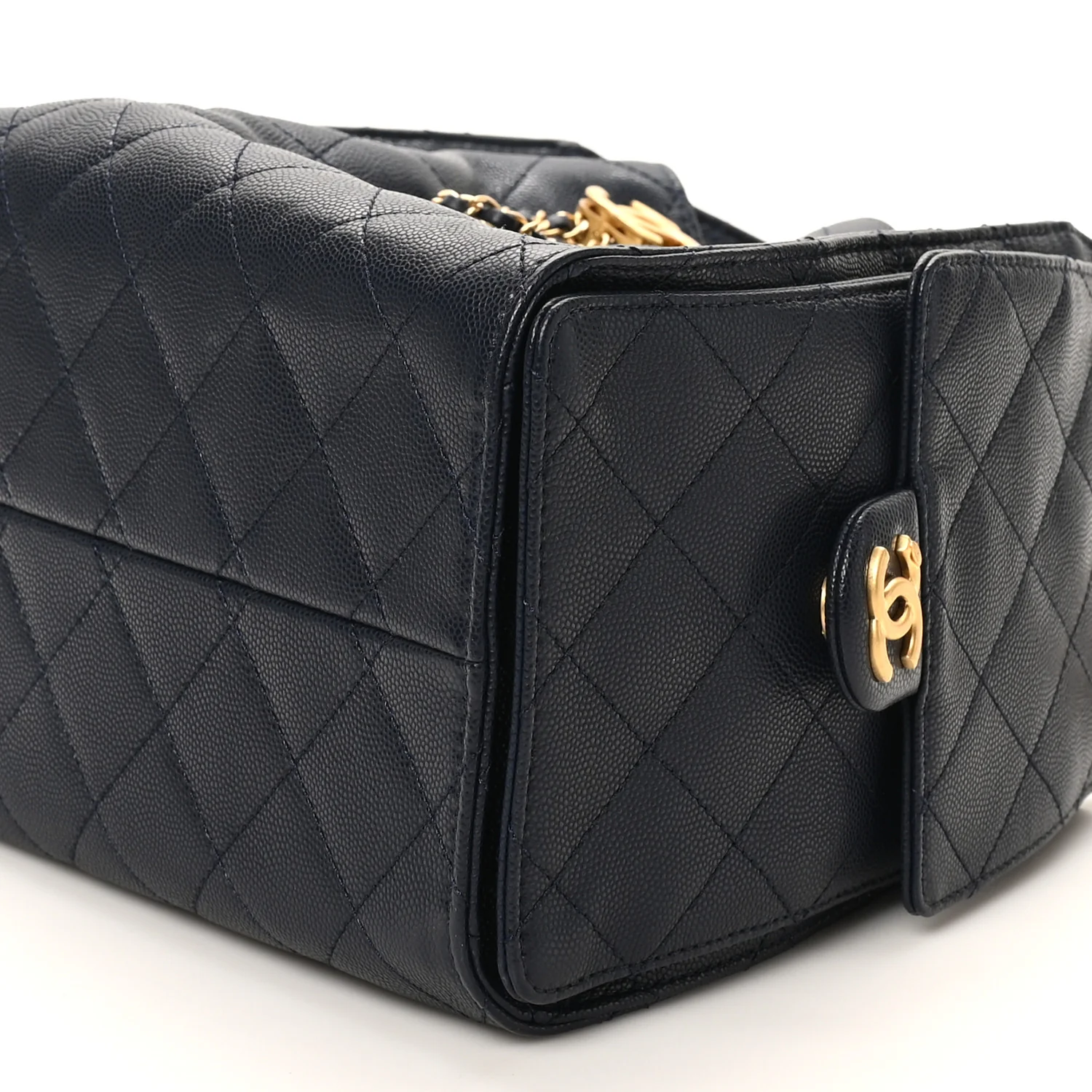 Caviar Quilted Small Chanel 25 Handbag Dark Navy - Image 10