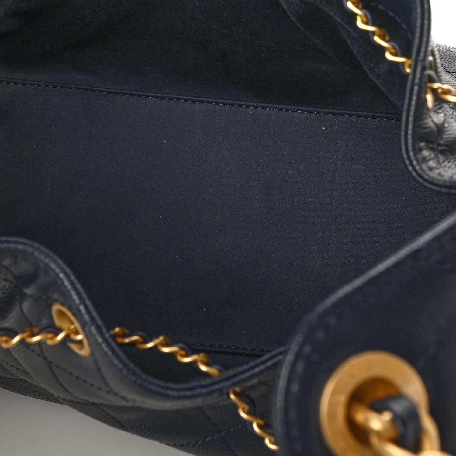 Caviar Quilted Small Chanel 25 Handbag Dark Navy - Image 5