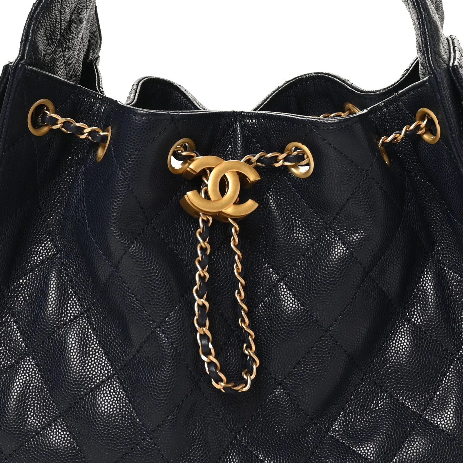 Caviar Quilted Small Chanel 25 Handbag Dark Navy - Image 8