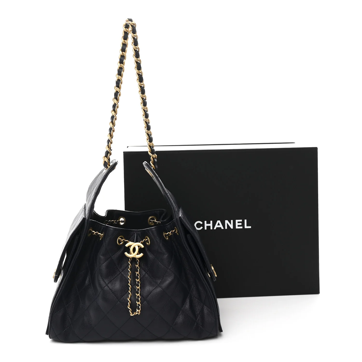 Caviar Quilted Small Chanel 25 Handbag Dark Navy - Image 11