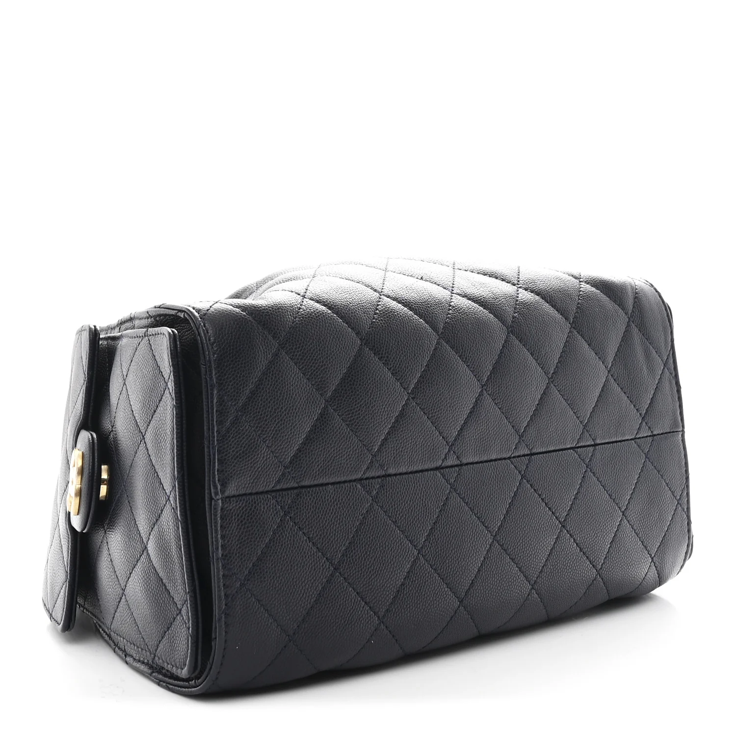Caviar Quilted Small Chanel 25 Handbag Dark Navy - Image 4