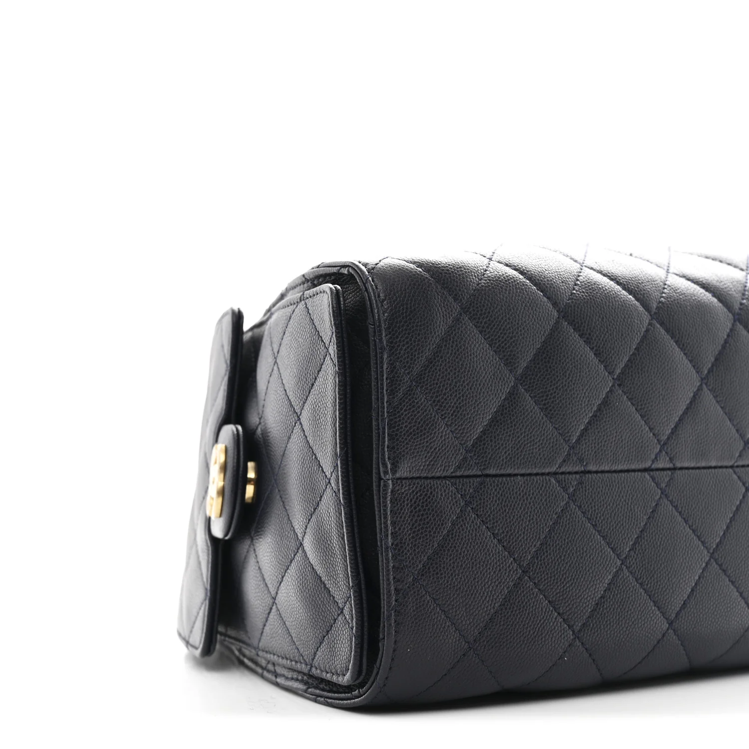 Caviar Quilted Small Chanel 25 Handbag Dark Navy - Image 9