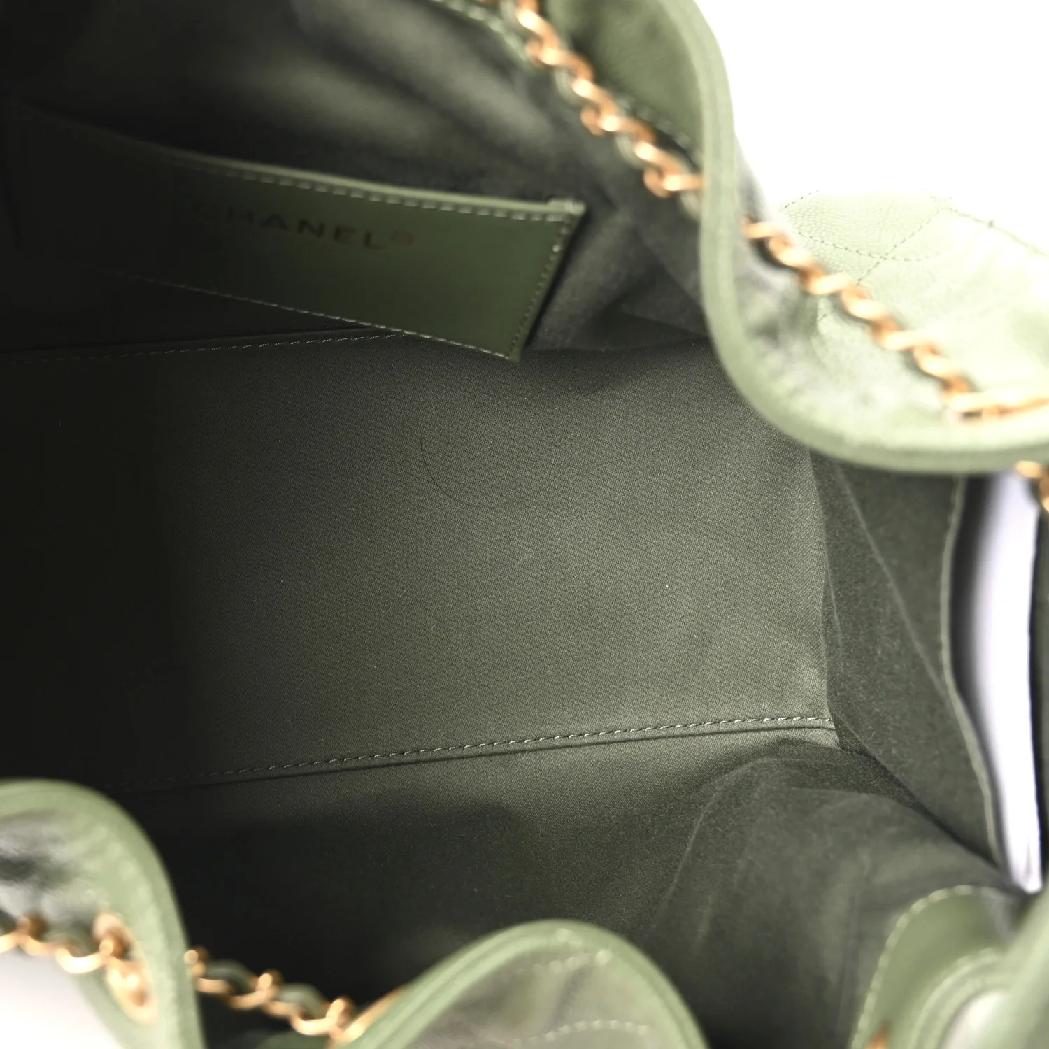 Caviar Quilted Small Chanel 25 Handbag Khaki - Image 5