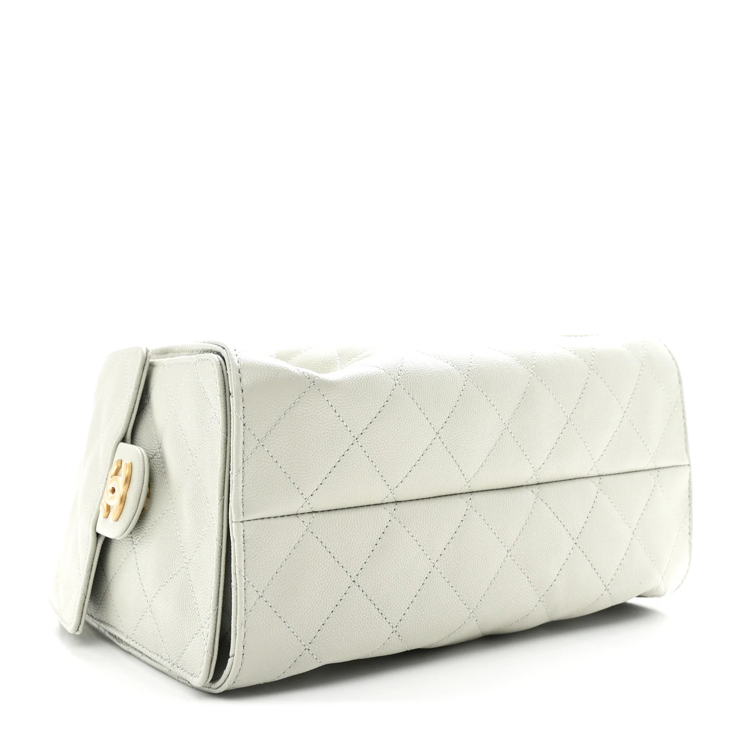 Caviar Quilted Small Chanel 25 Handbag Light Green - Image 4