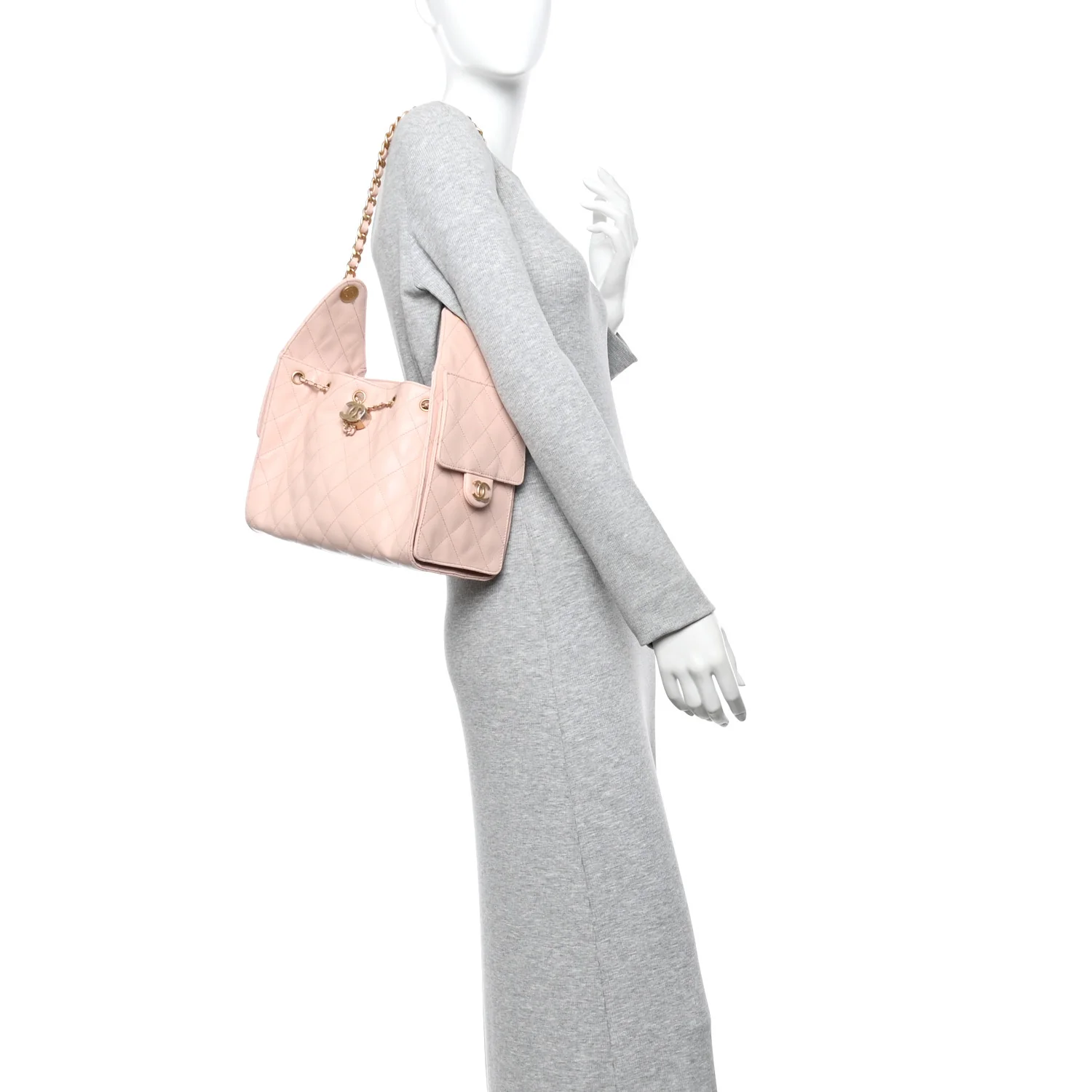 Caviar Quilted Small Chanel 25 Handbag Light Pink - Image 2
