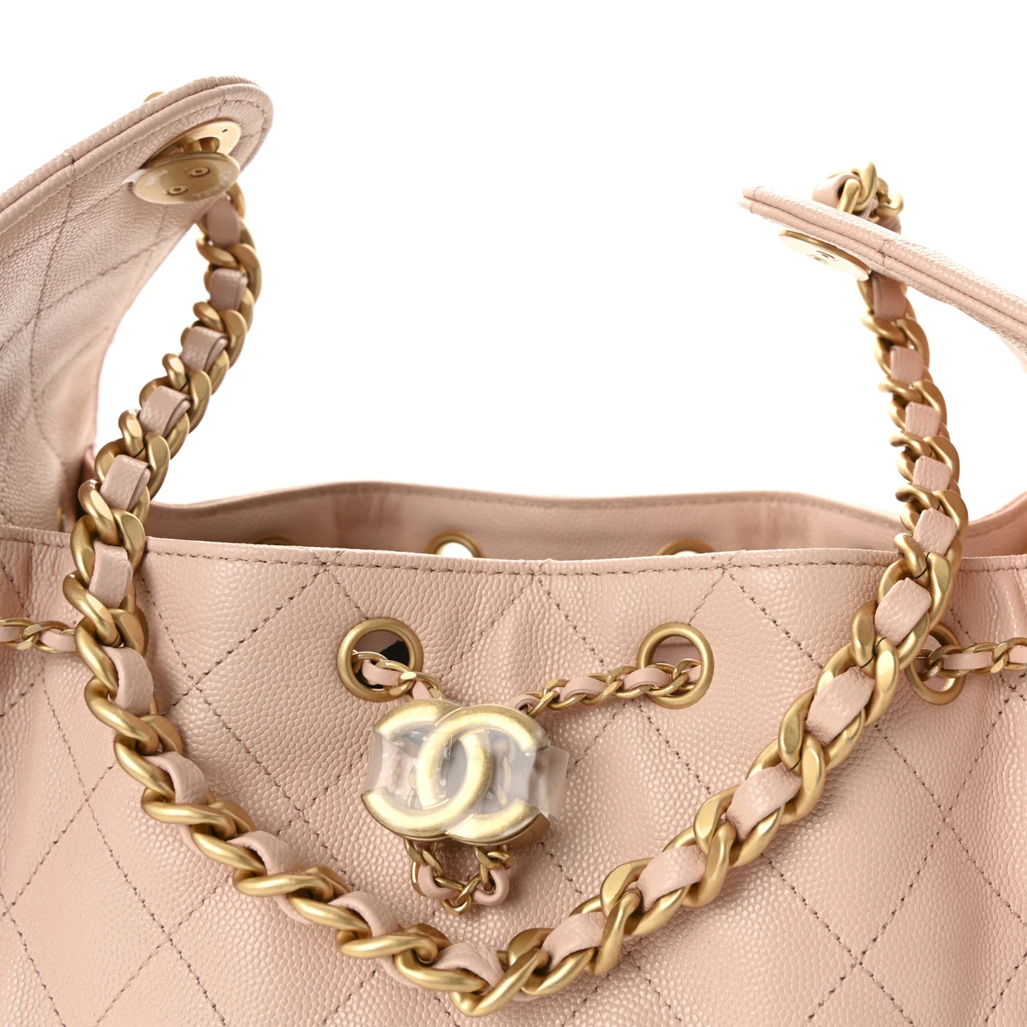 Caviar Quilted Small Chanel 25 Handbag Light Pink - Image 8