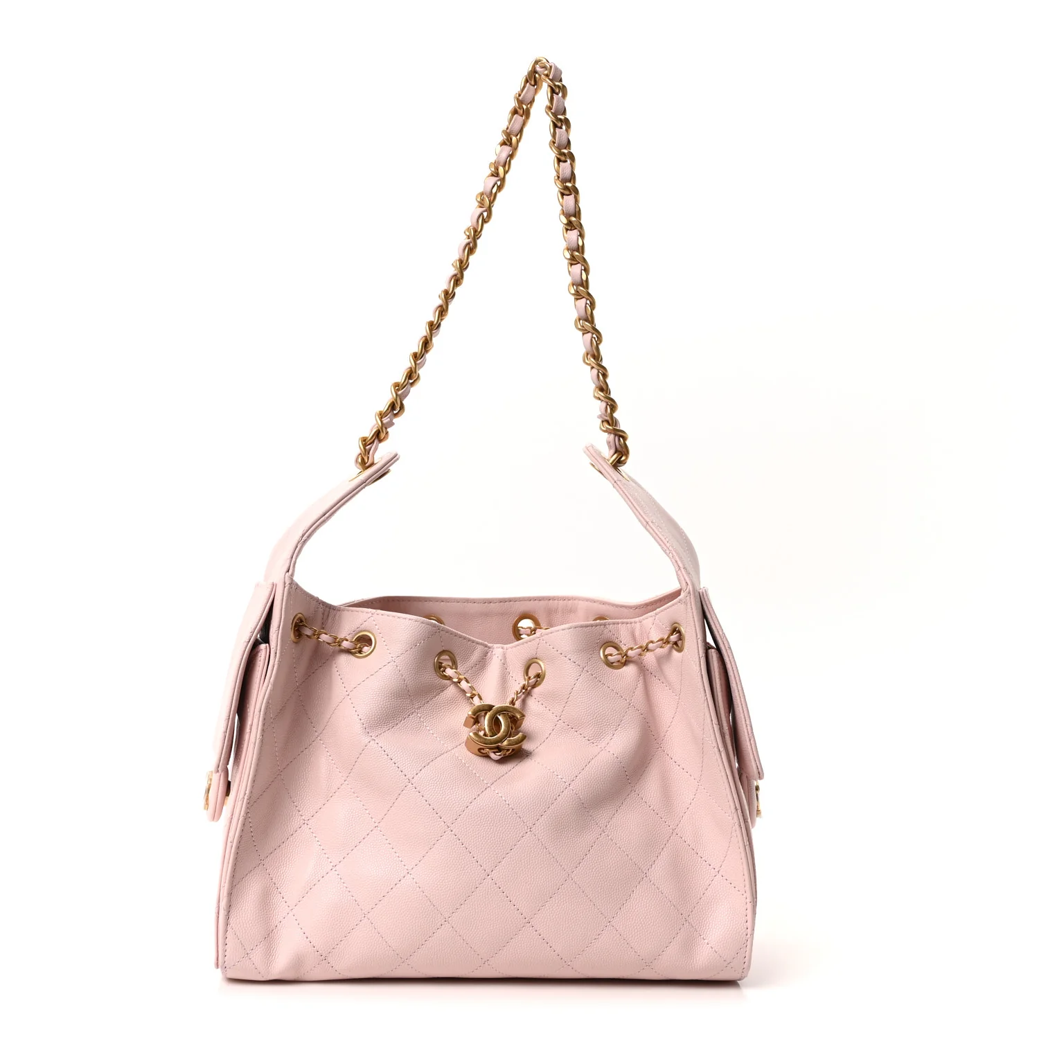 Caviar Quilted Small Chanel 25 Handbag Light Pink - Image 2