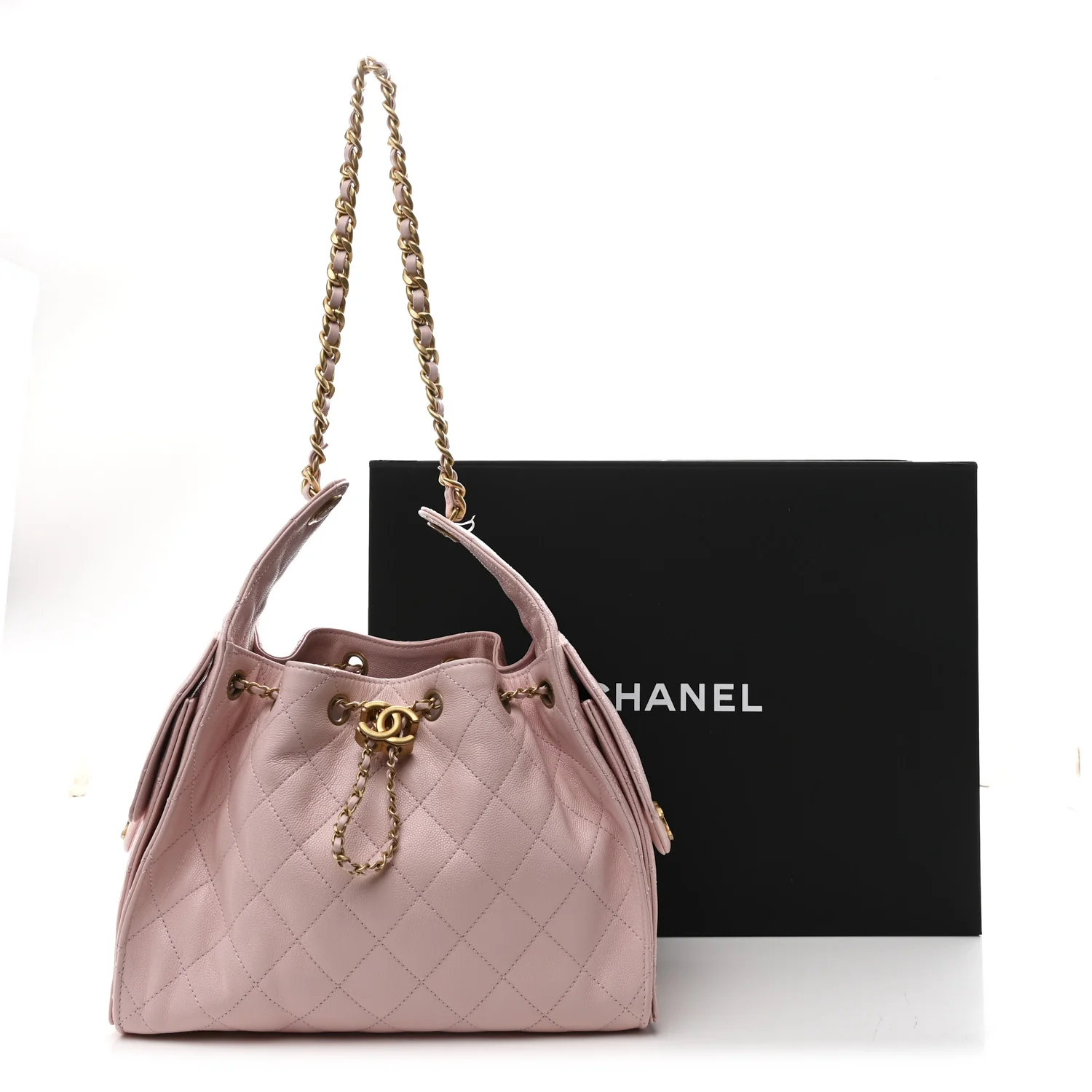 Caviar Quilted Small Chanel 25 Handbag Light Pink - Image 11
