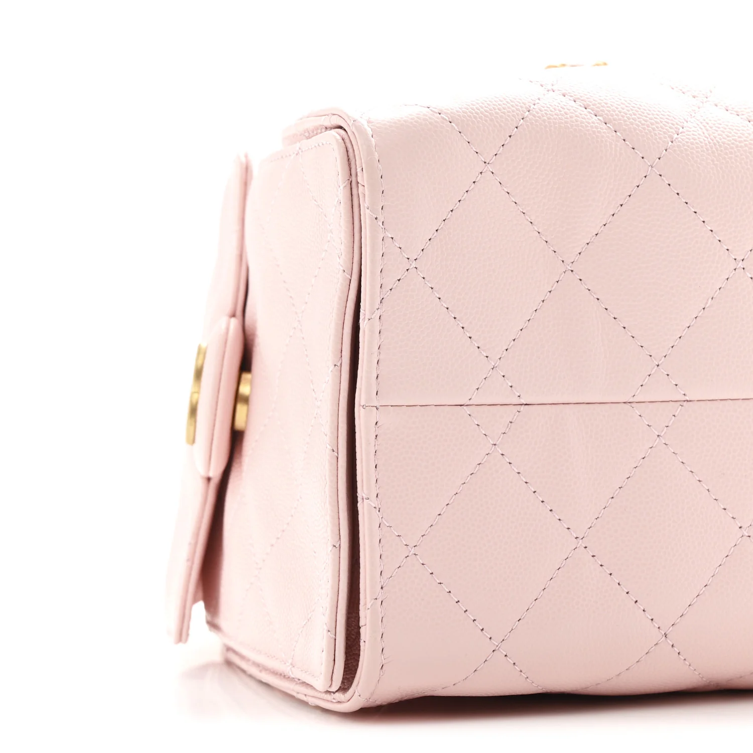 Caviar Quilted Small Chanel 25 Handbag Light Pink - Image 9