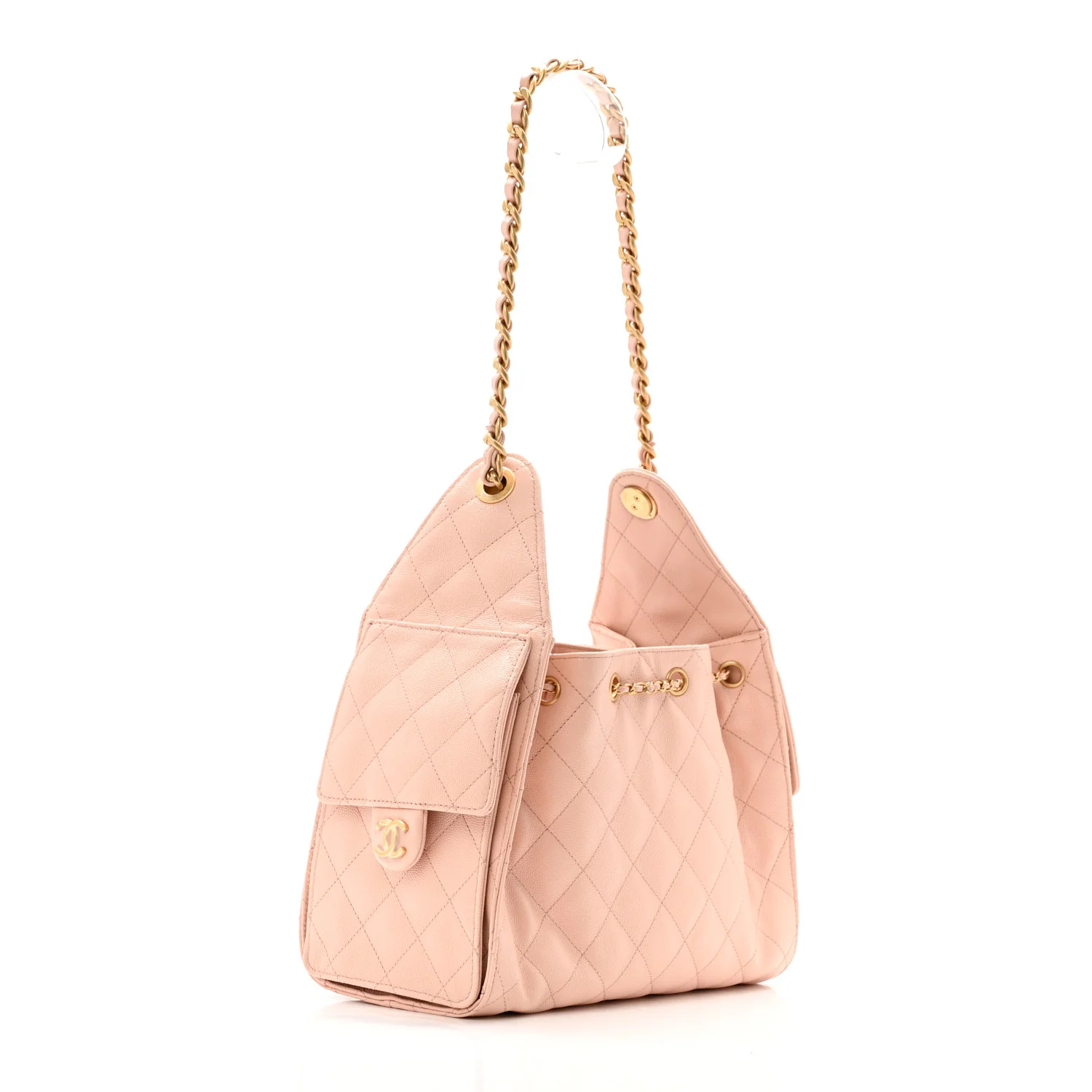 Caviar Quilted Small Chanel 25 Handbag Light Pink - Image 3