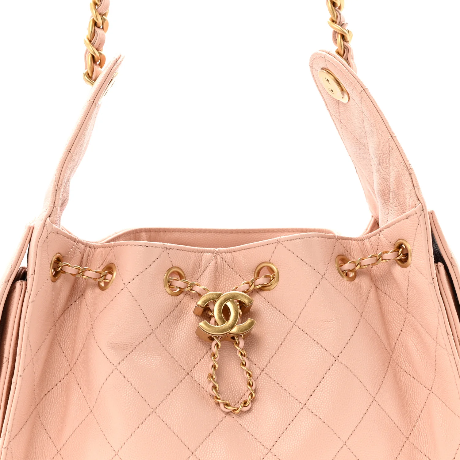 Caviar Quilted Small Chanel 25 Handbag Light Pink - Image 8