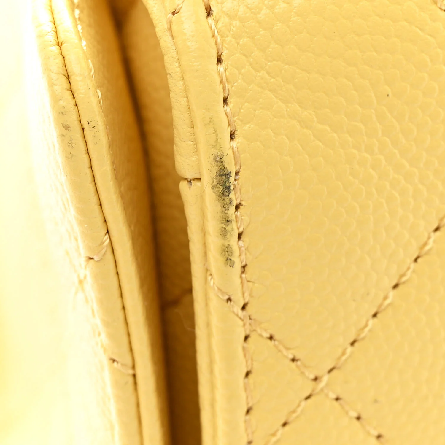 Caviar Quilted Small Chanel 25 Handbag Light Yellow - Image 11